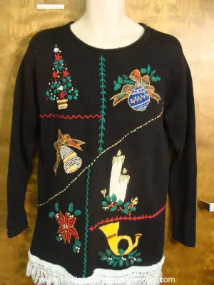 Asymmetrical Christmas Design Tacky Xmas Sweater