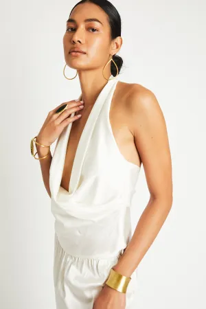   Beryll Poppy Silk Top | Off White