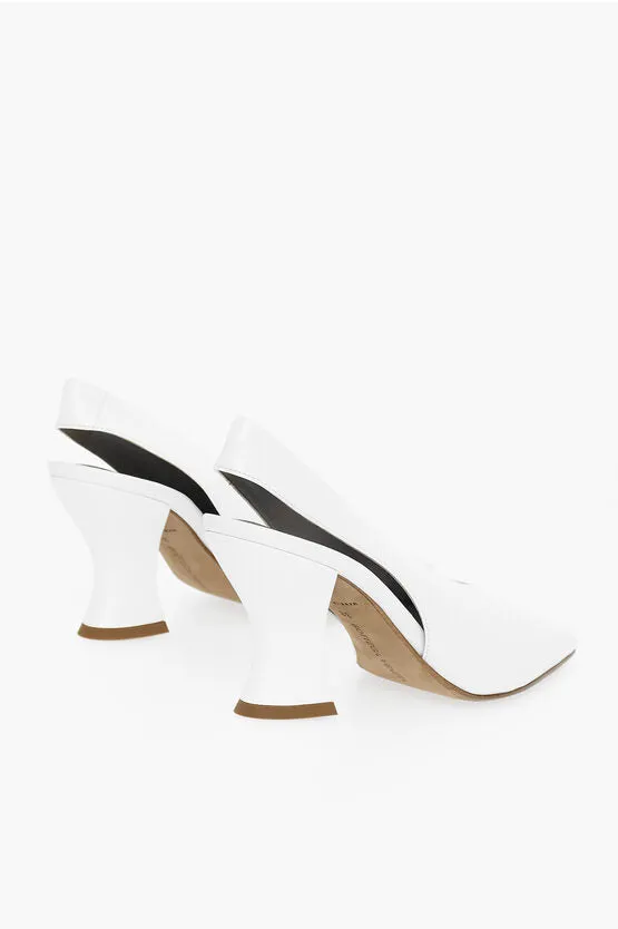 Bottega Veneta Lambskin ALMOND Pumps with Cuban Heel