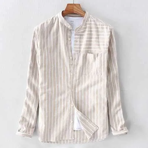 Cotton Striped Vintage Loose Fit Shirt