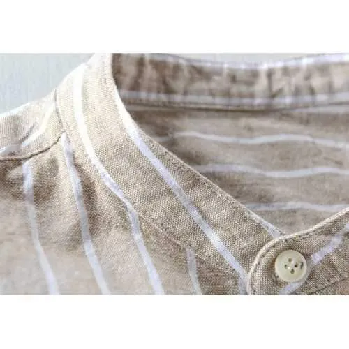 Cotton Striped Vintage Loose Fit Shirt