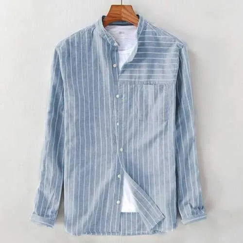 Cotton Striped Vintage Loose Fit Shirt