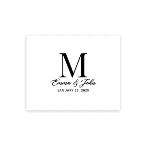 Custom Modern Canvas Wedding Guestbook Welcome Signs