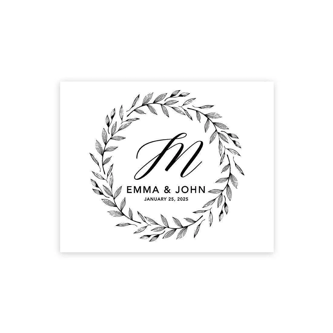 Custom Modern Canvas Wedding Guestbook Welcome Signs