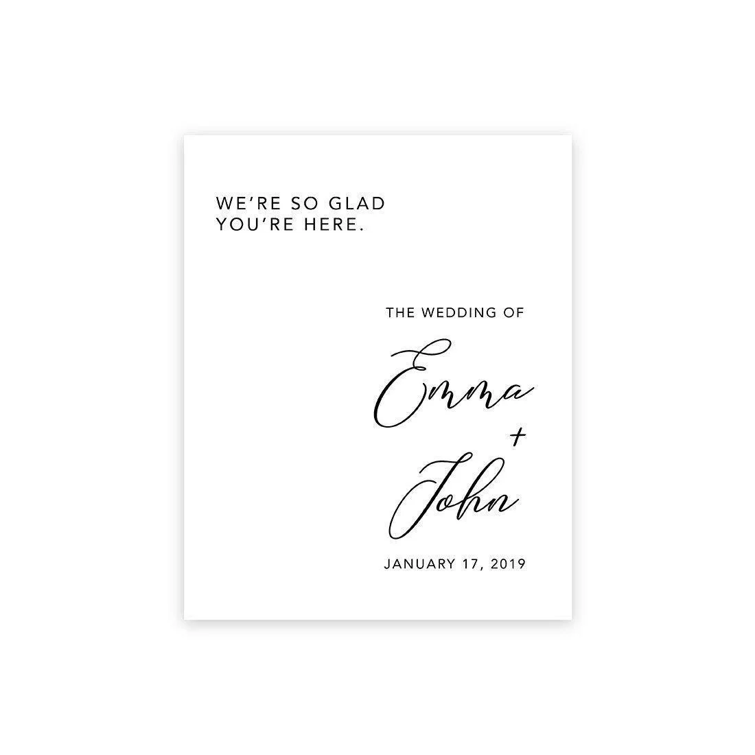 Custom Modern Canvas Wedding Guestbook Welcome Signs