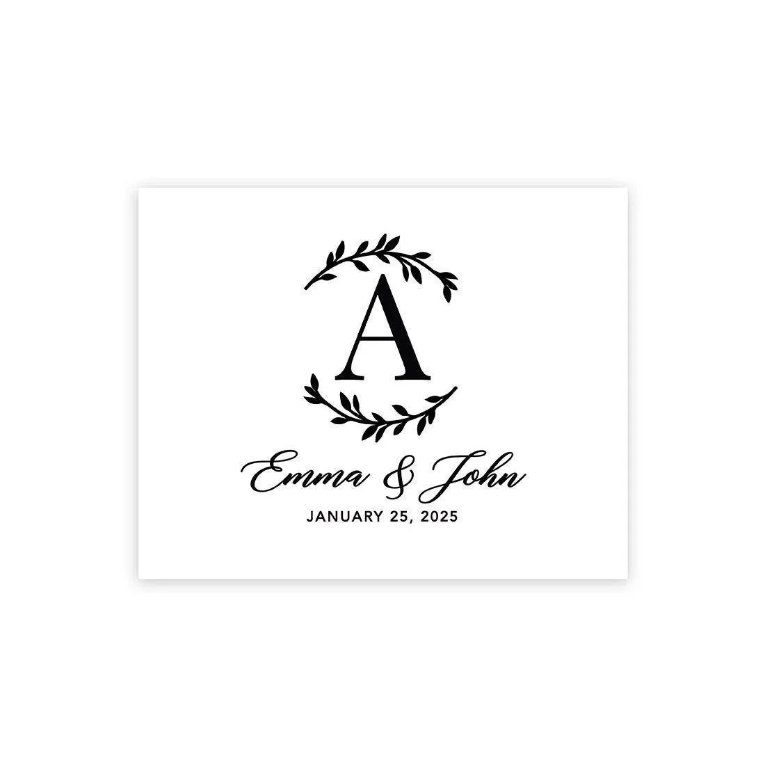 Custom Modern Canvas Wedding Guestbook Welcome Signs
