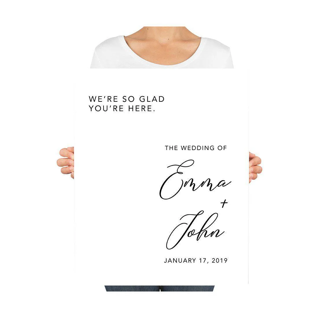 Custom Modern Canvas Wedding Guestbook Welcome Signs