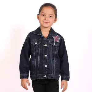 Denim jacket For Girls -Navy Blue