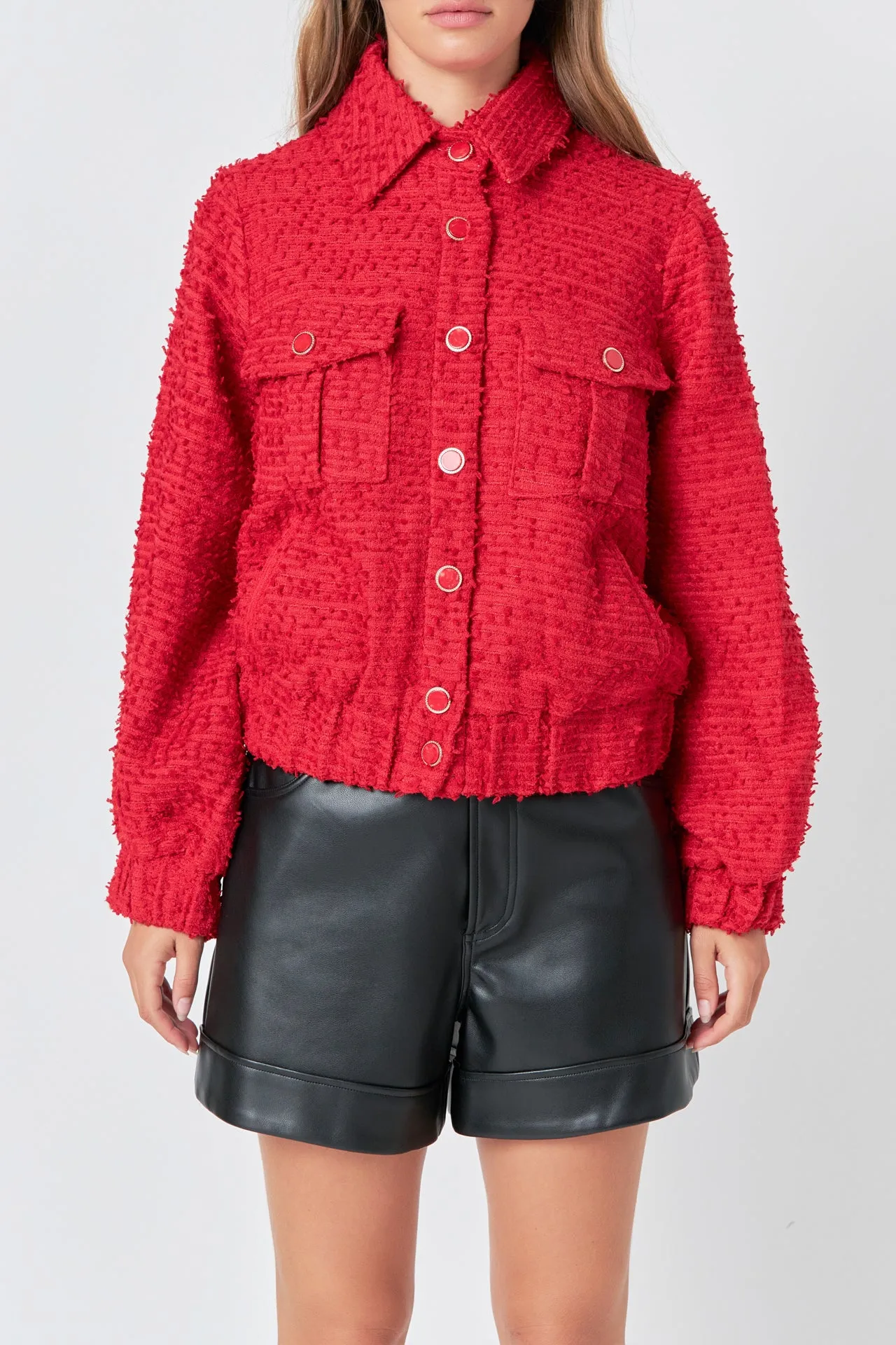 Double Pocket Tweed Jacket