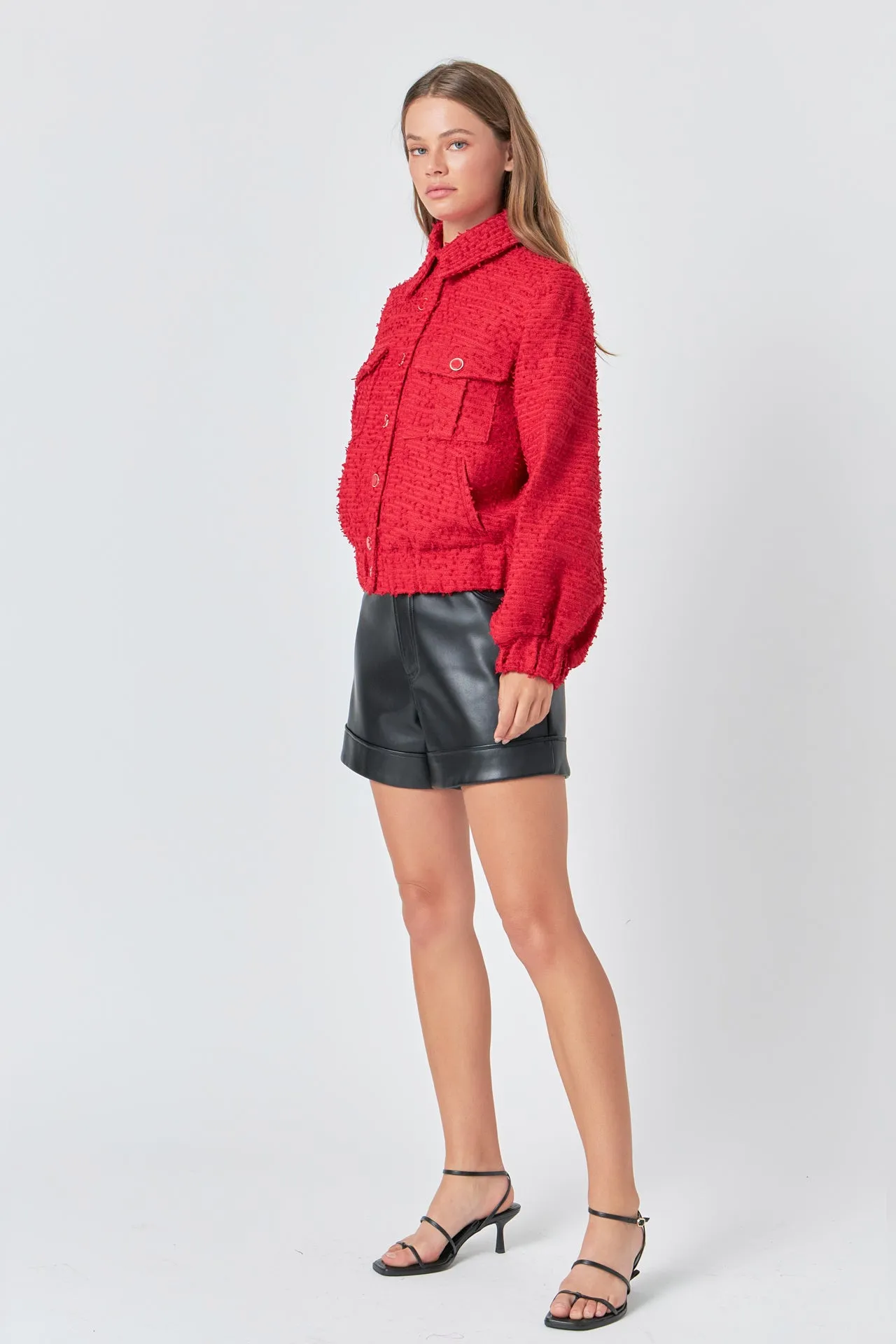 Double Pocket Tweed Jacket