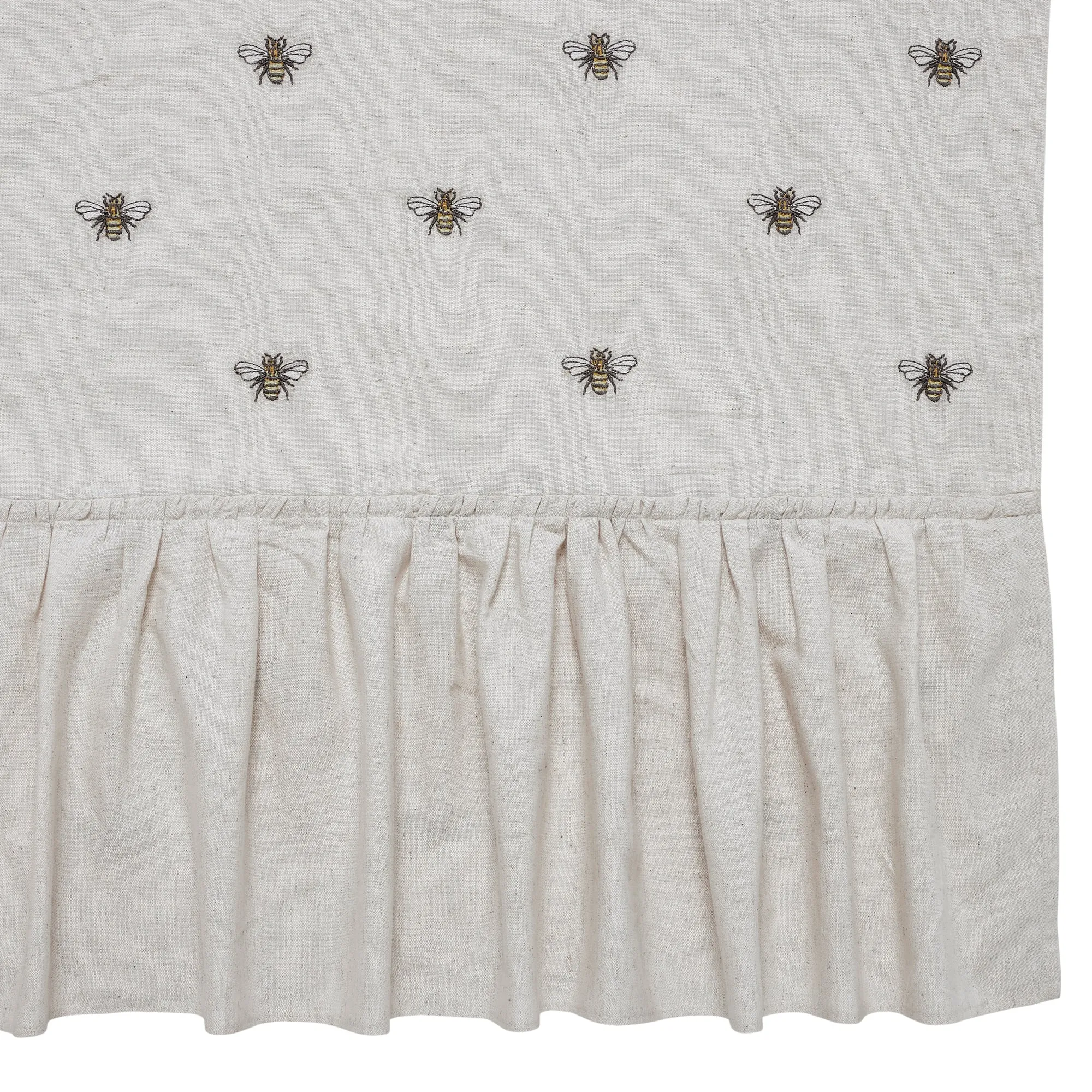 Embroidered Bee Shower Curtain 72x72