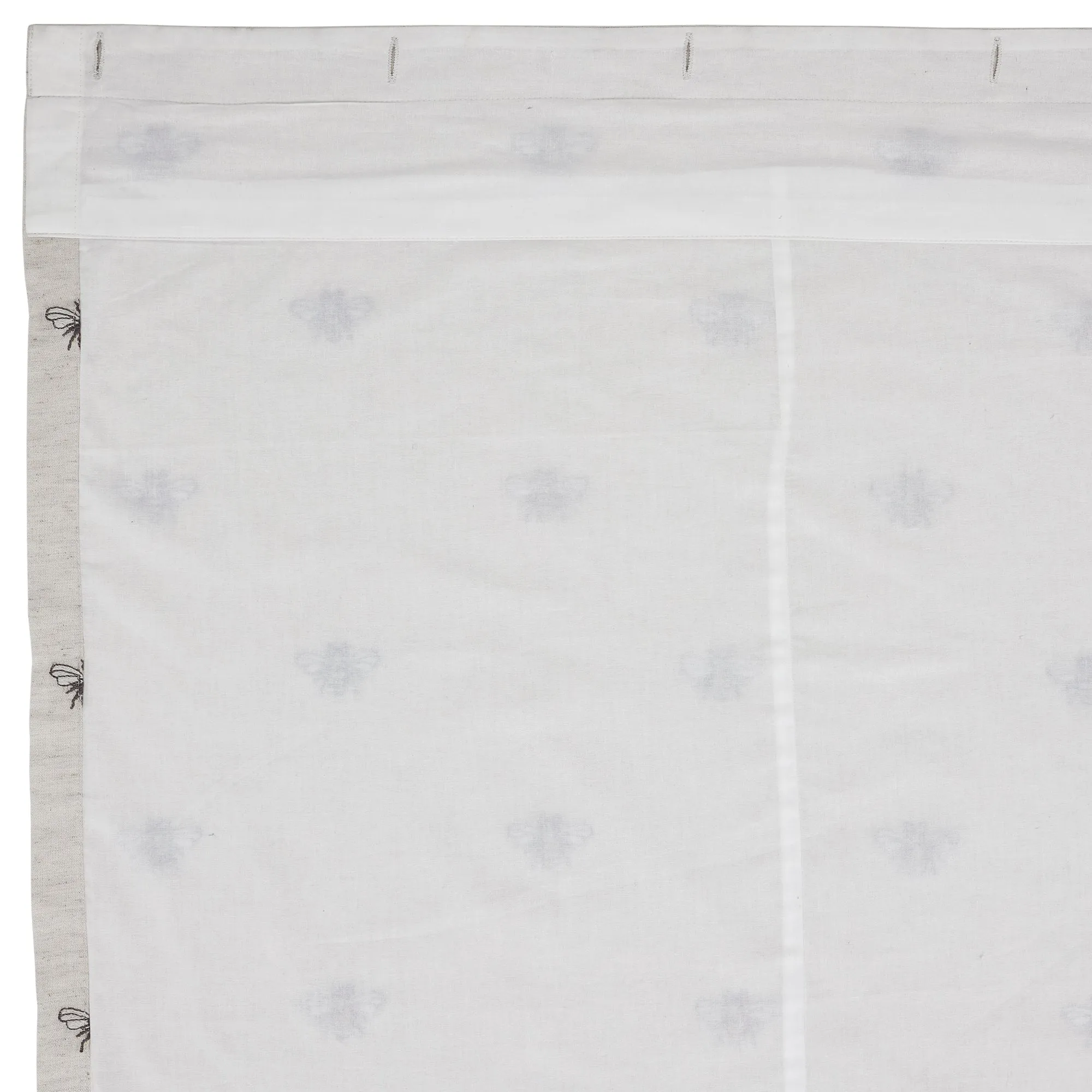 Embroidered Bee Shower Curtain 72x72