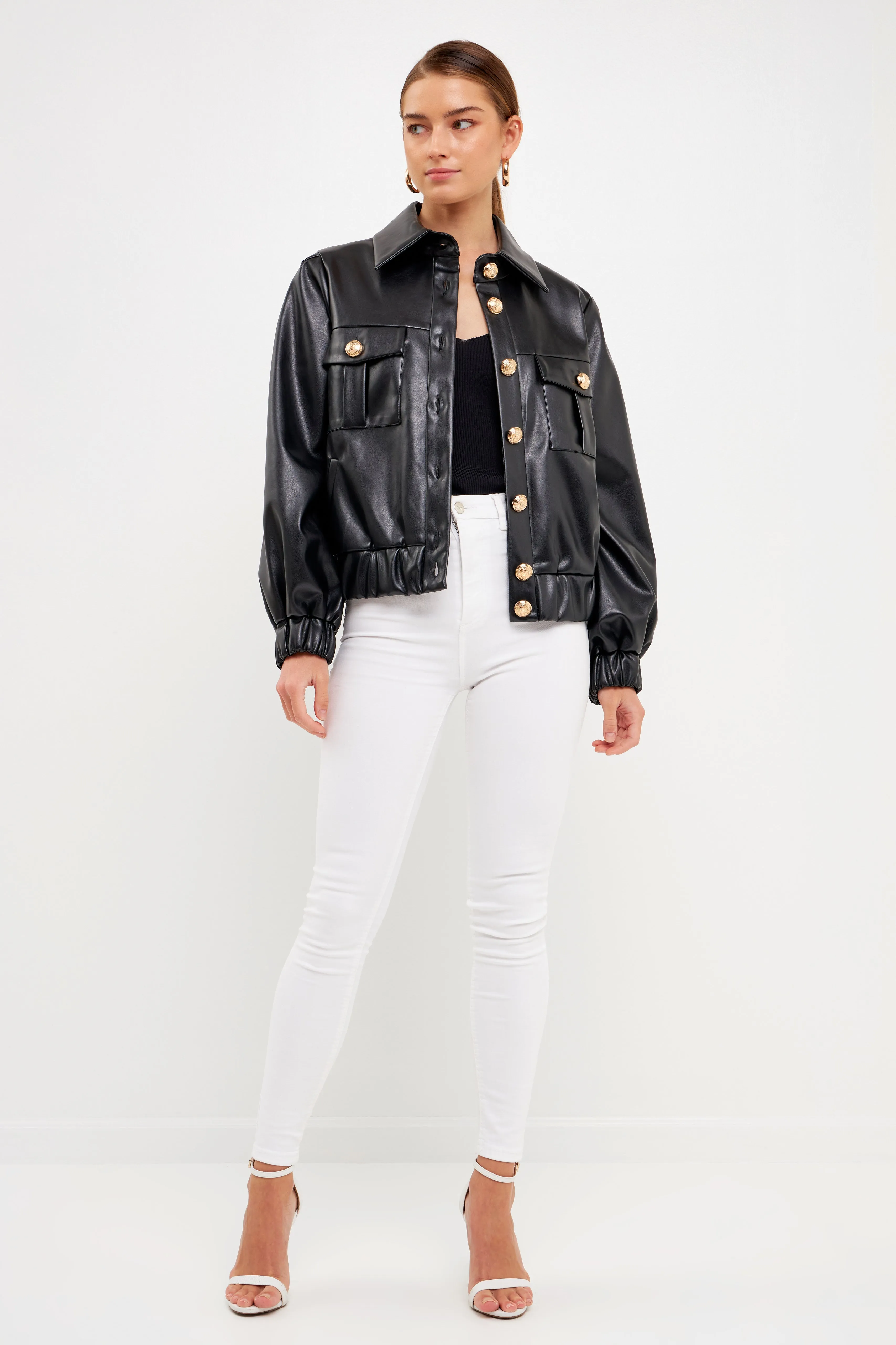 Endless Rose - Faux Leather Jacket
