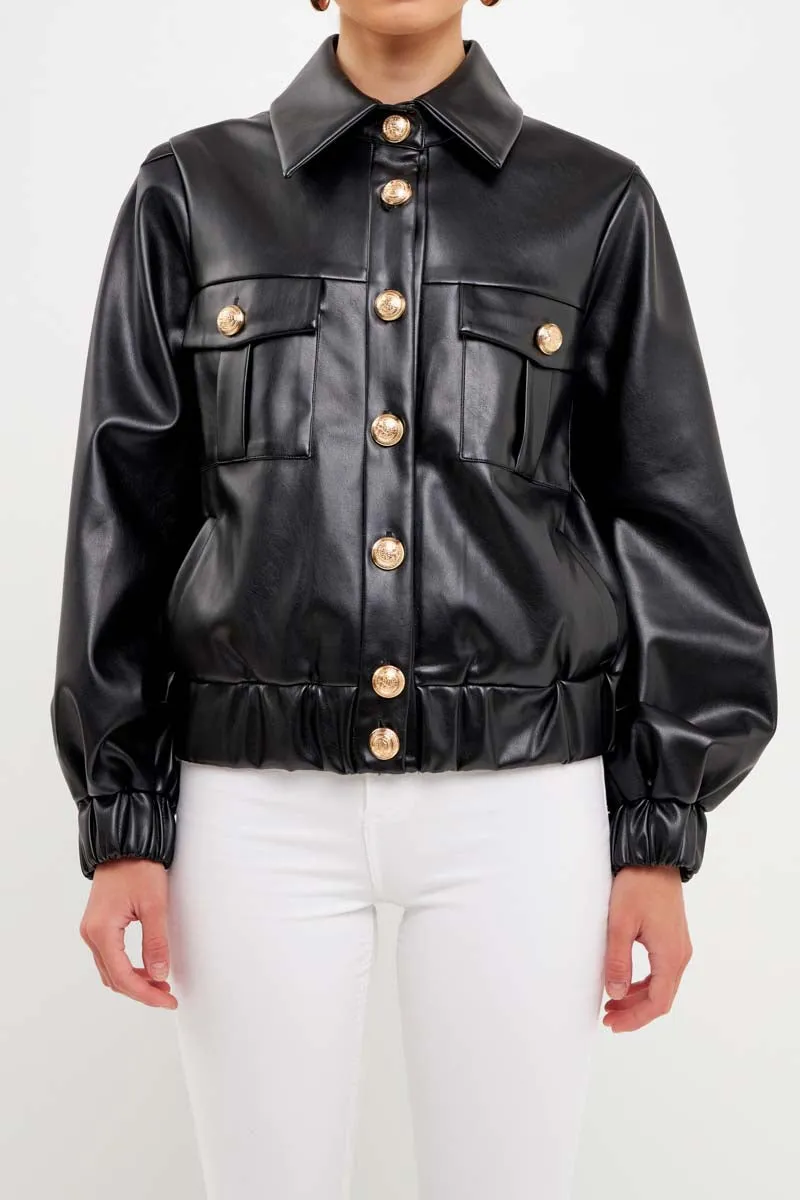 Endless Rose - Faux Leather Jacket
