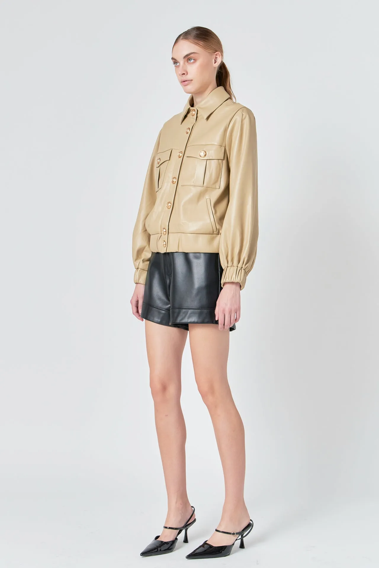Endless Rose - Faux Leather Jacket