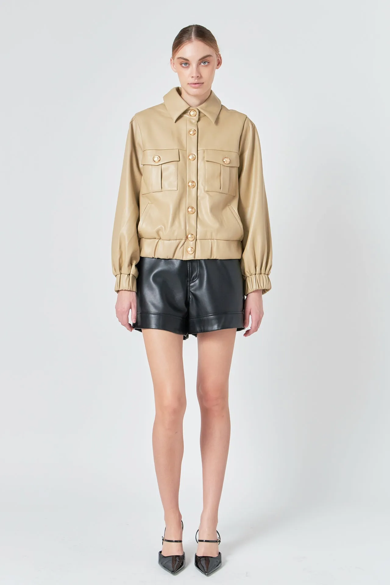 Endless Rose - Faux Leather Jacket