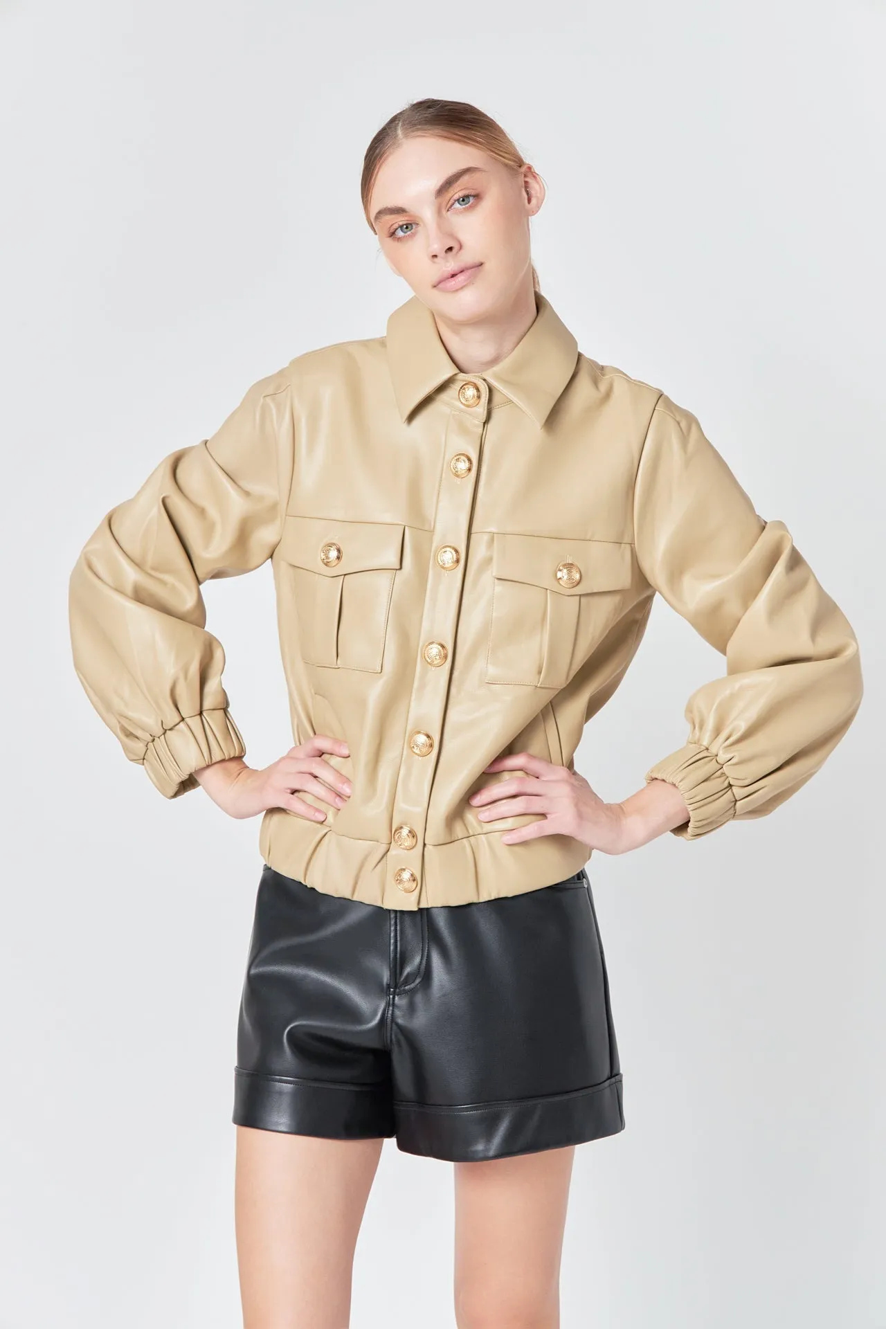 Endless Rose - Faux Leather Jacket