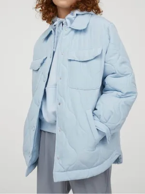 Fashionkova Winter Coat For Women Varsity Heavy Jackets Baseball Fashion Vintage Clothes Loose Parka Blue Streetwear Trending Products Coats