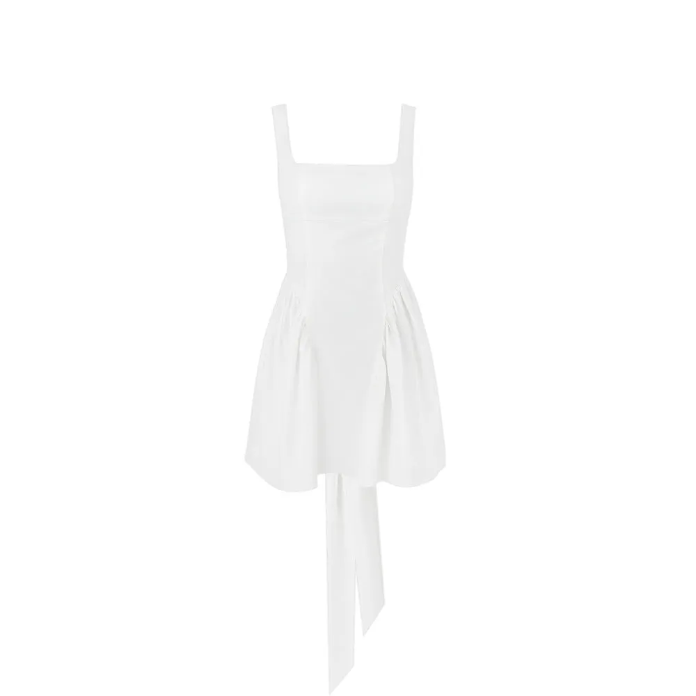 French Suspender Skirt Design Bow