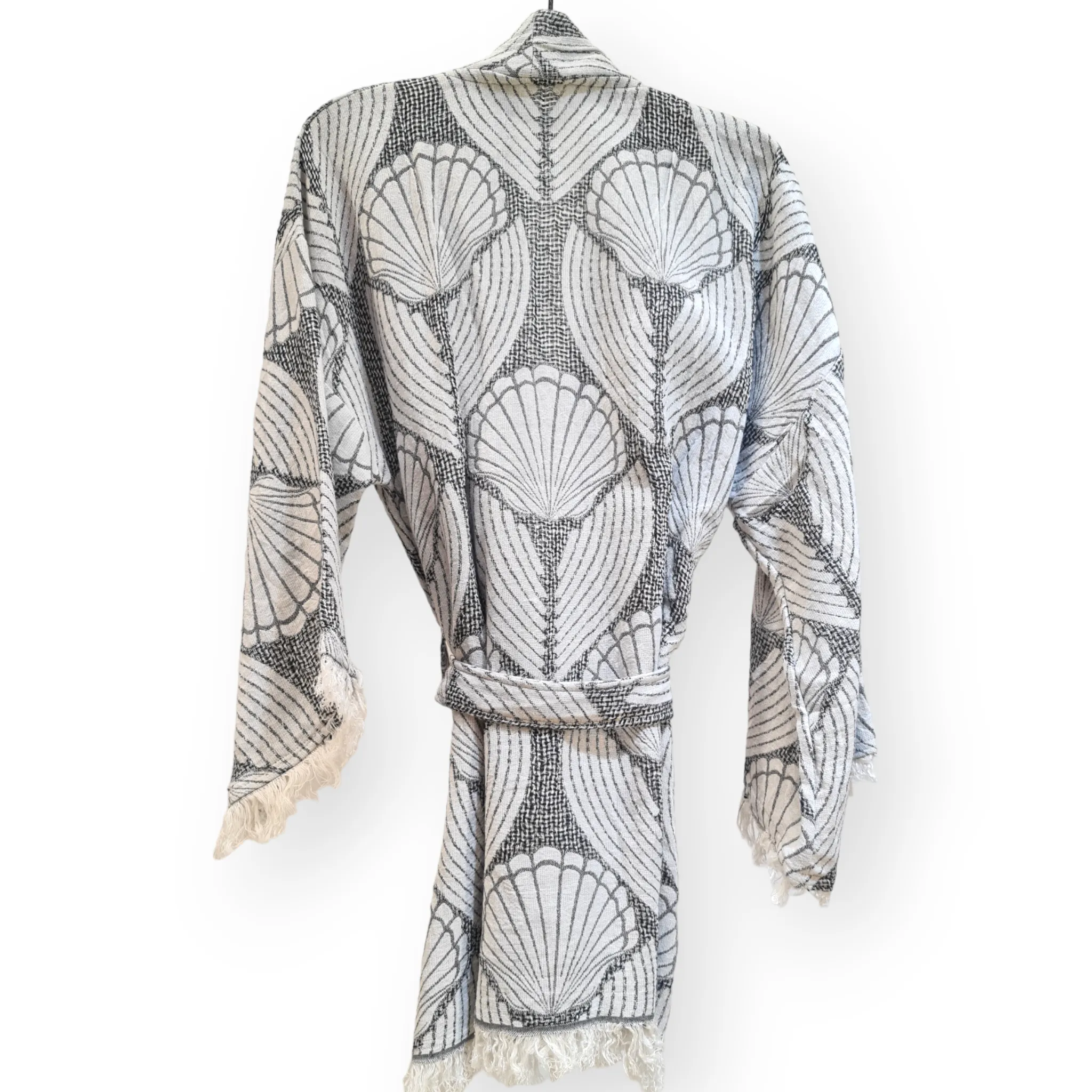 Hand-Woven Natural Cotton Wicker Design Kimono