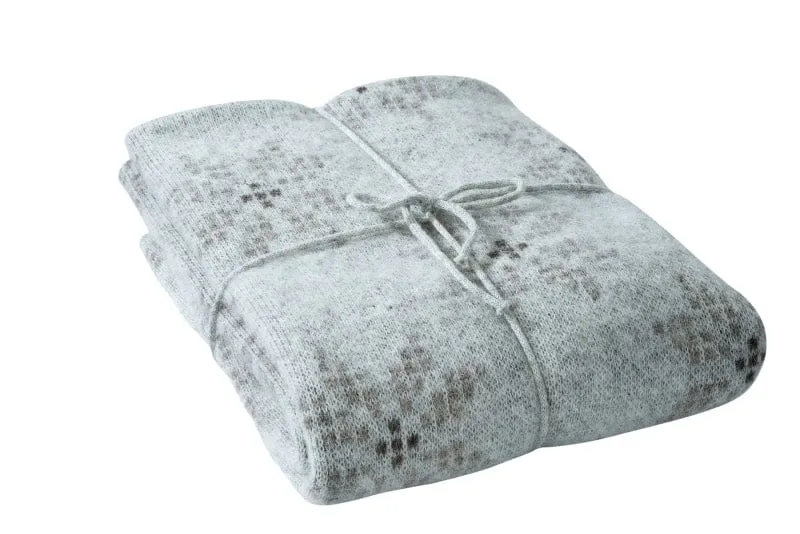 Icelandic Blanket - Brown Eight Petalled Rose Flower