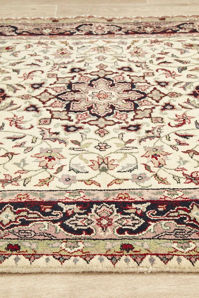 INDIAN HAND KNOTTED PERSIAN DESIGN-200X117CM