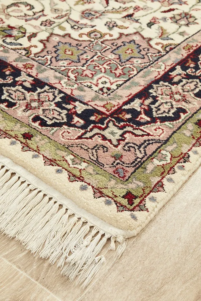 INDIAN HAND KNOTTED PERSIAN DESIGN-200X117CM