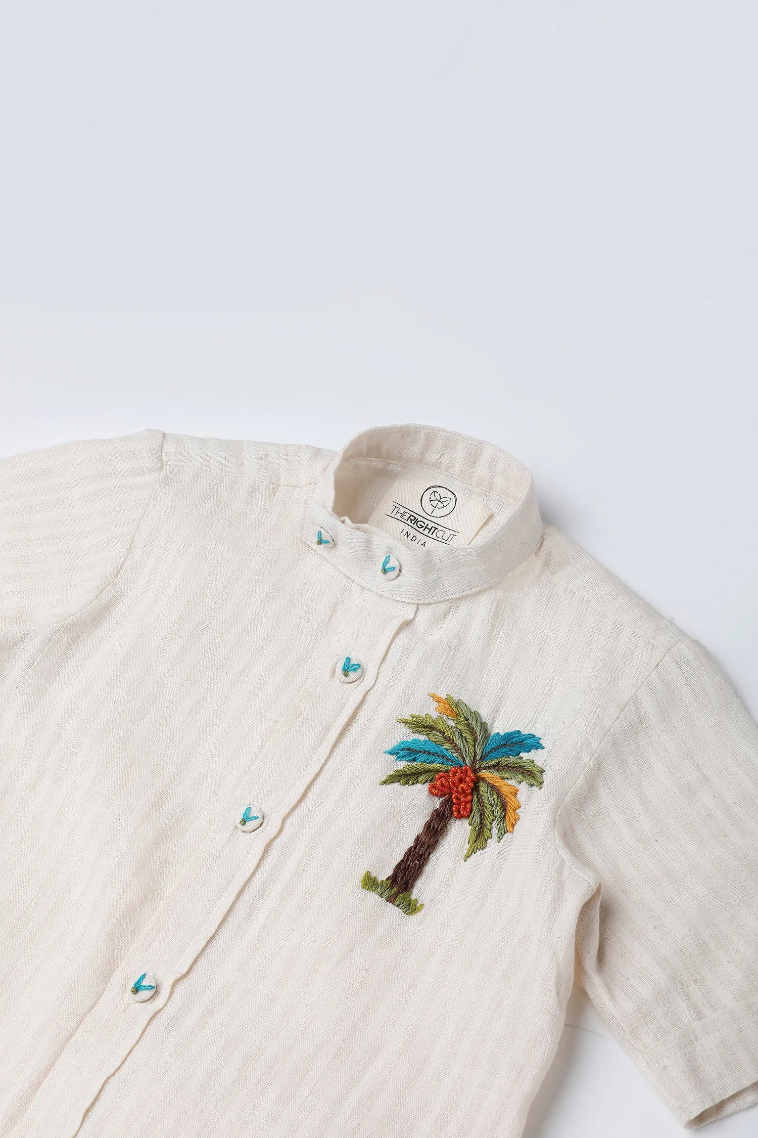 Ivory coconut handloom shirt