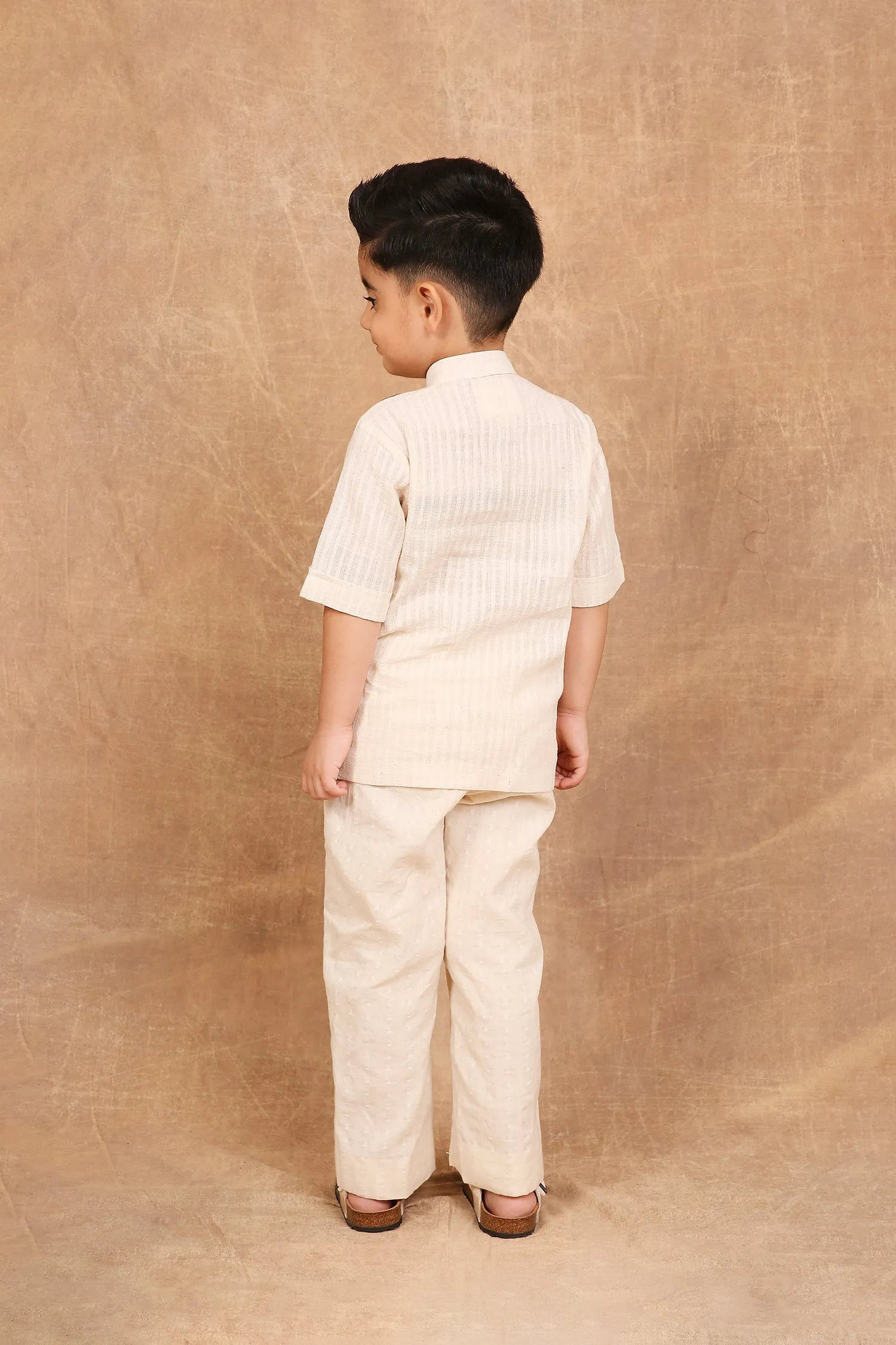Ivory coconut handloom shirt