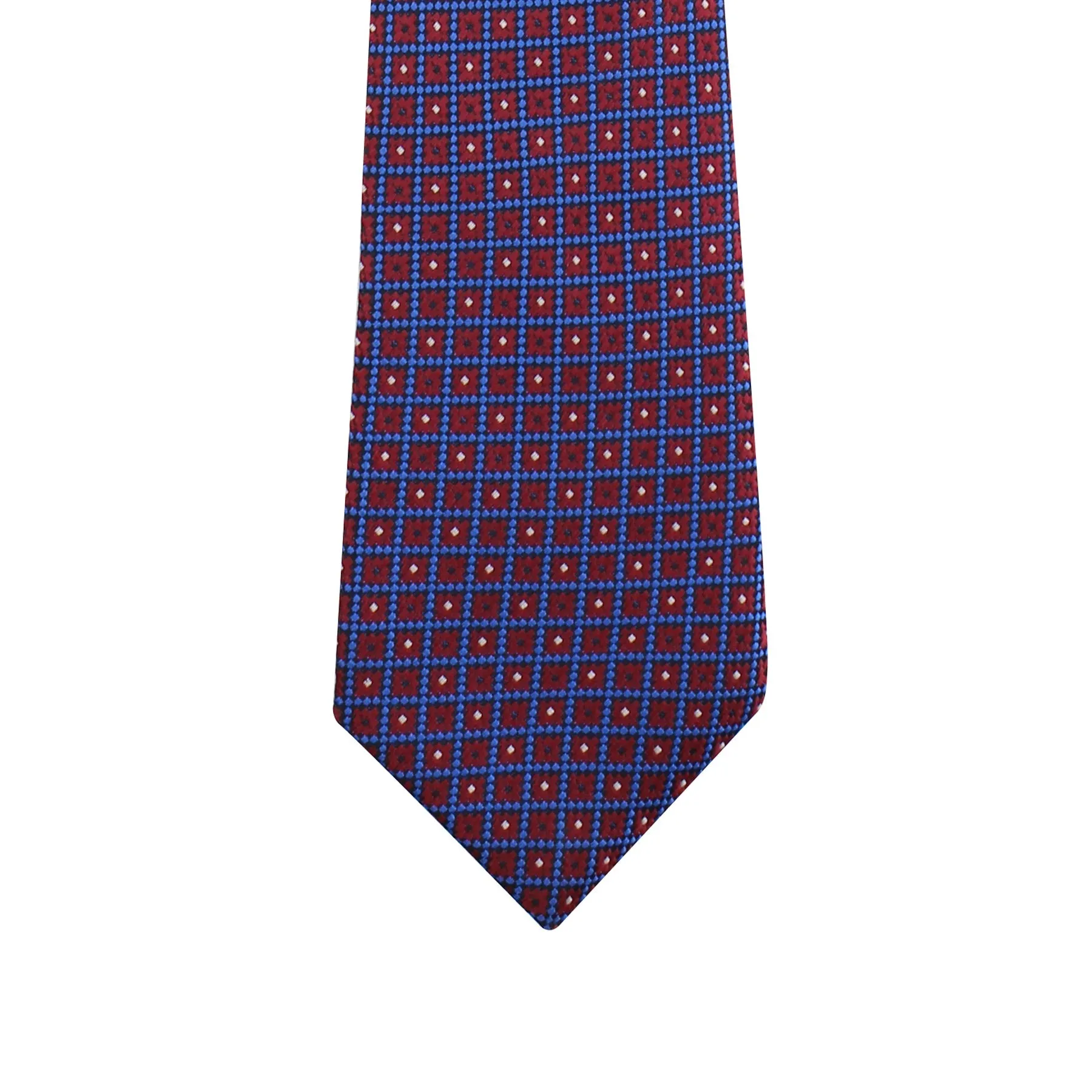 Kovove The Radiant Checkered  Maroon Necktie and Pocket Square Gift Box