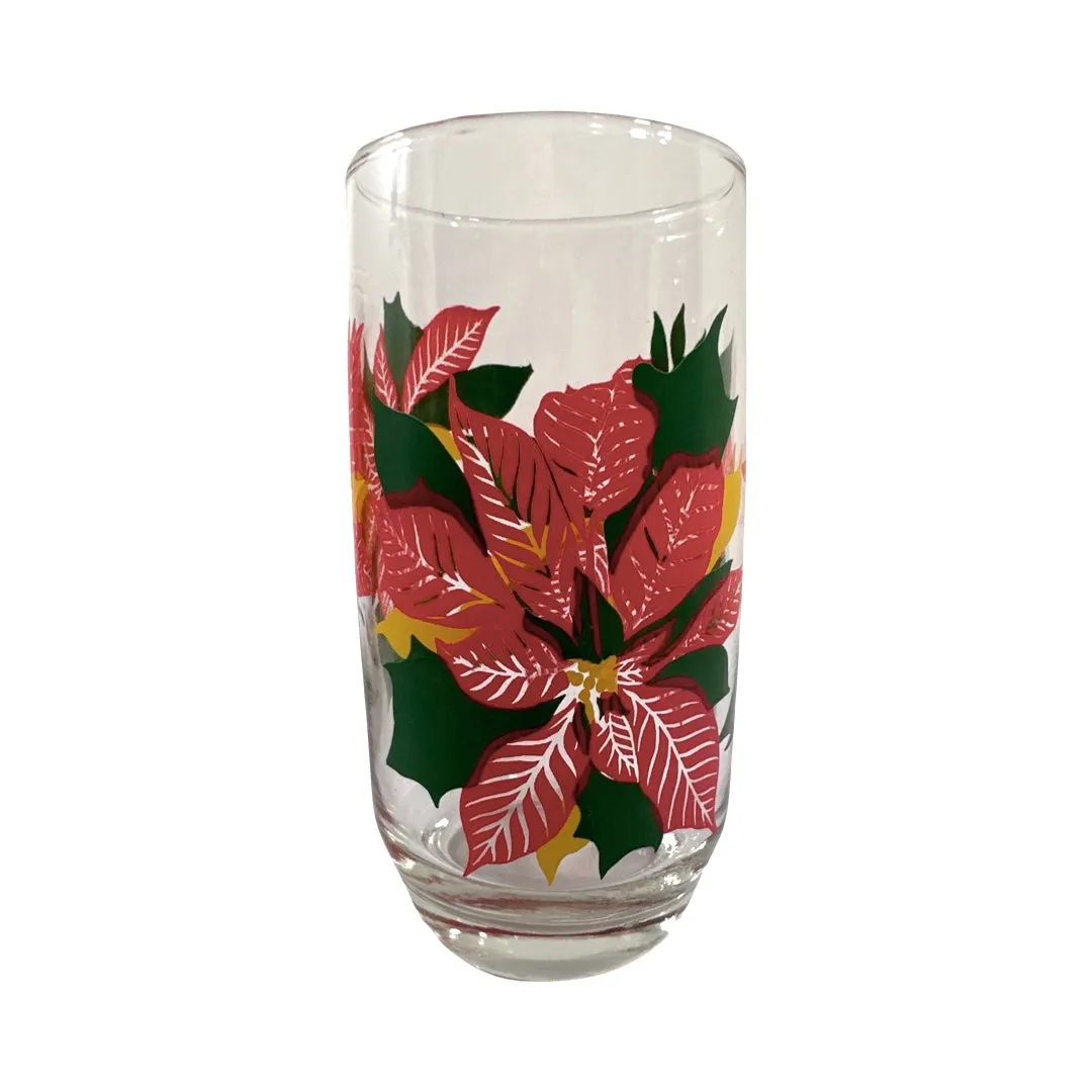 Libbey Mid-Century Poinsettia Glasses (Set of 6)