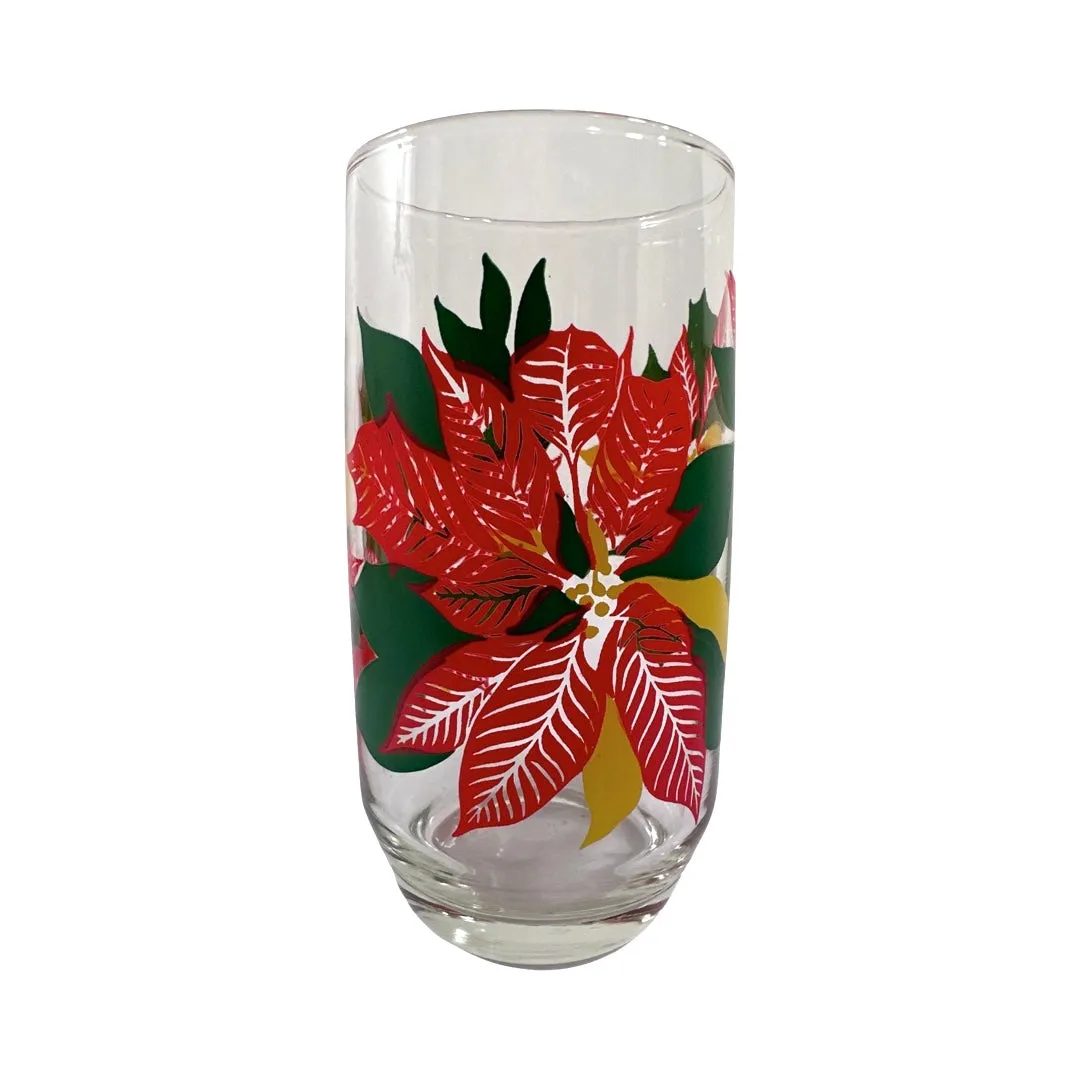Libbey Mid-Century Poinsettia Glasses (Set of 6)