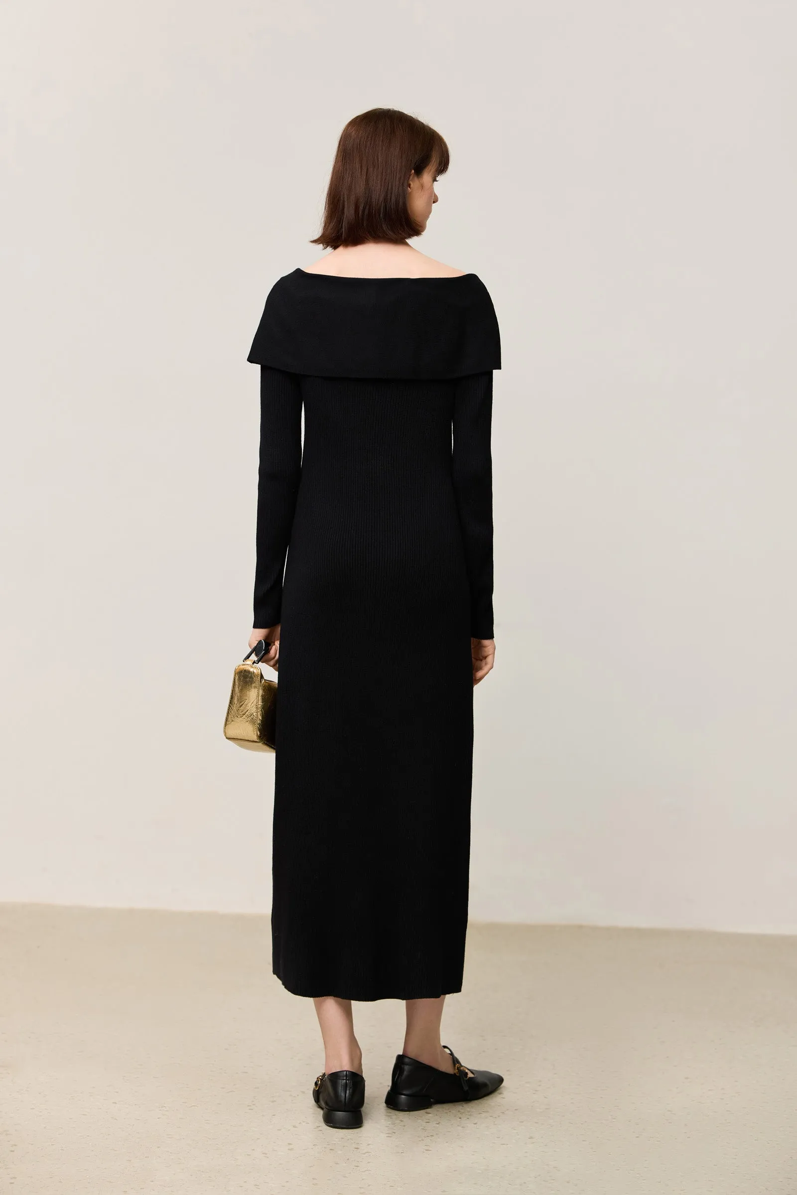 LILY Draped Off-Shoulder A-Line Dress