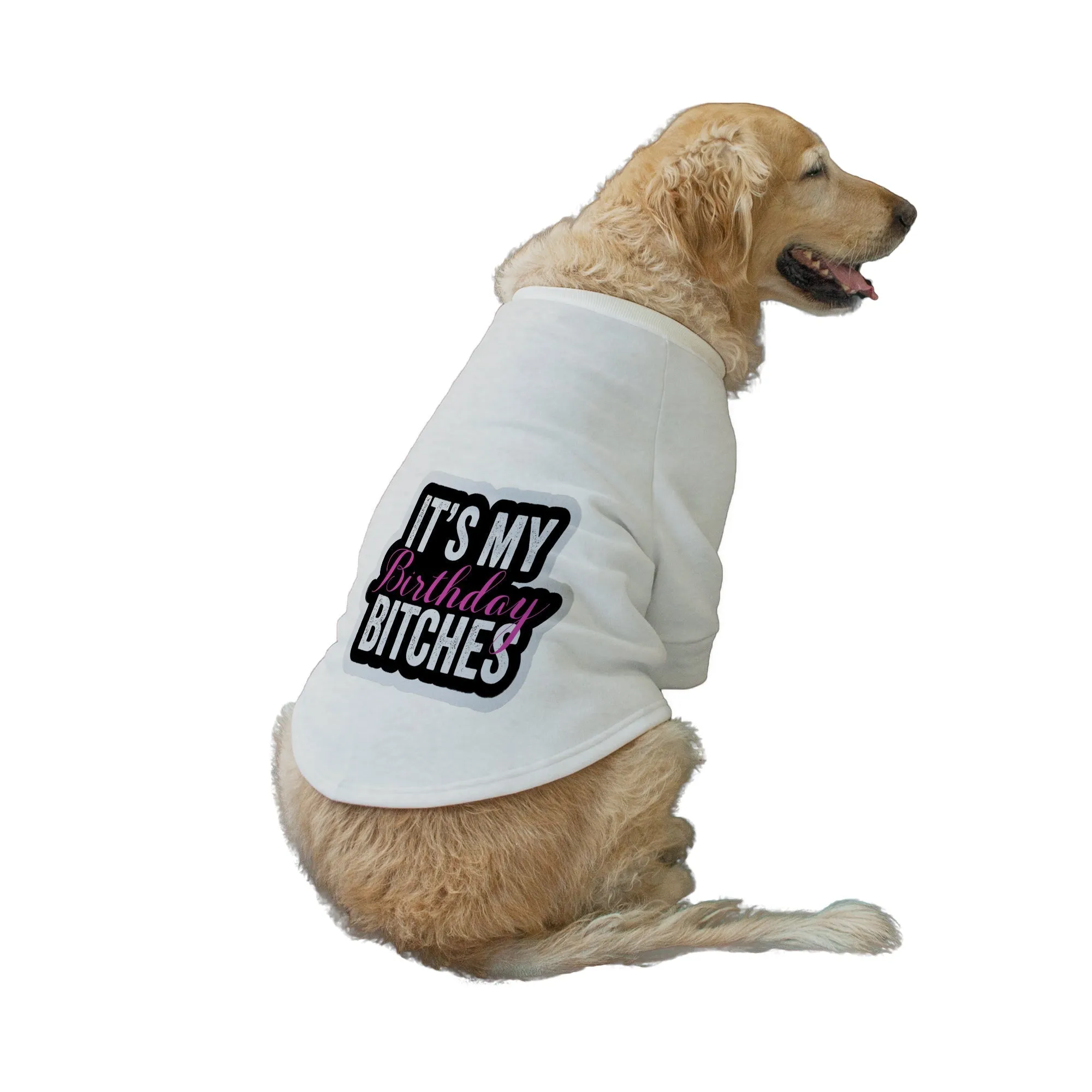 "It's My Birthday Bitches" Printed Dog Technical Jacket