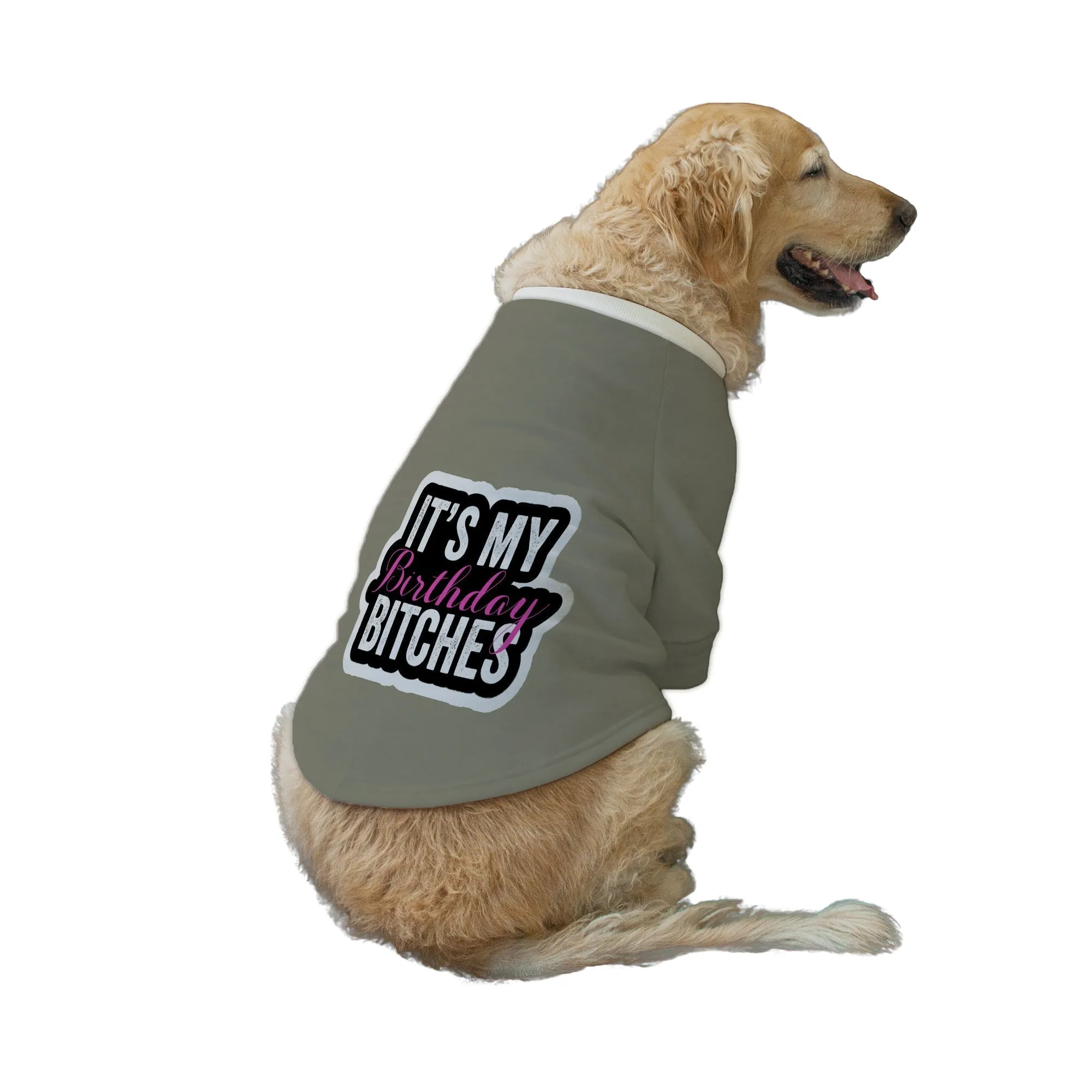 "It's My Birthday Bitches" Printed Dog Technical Jacket
