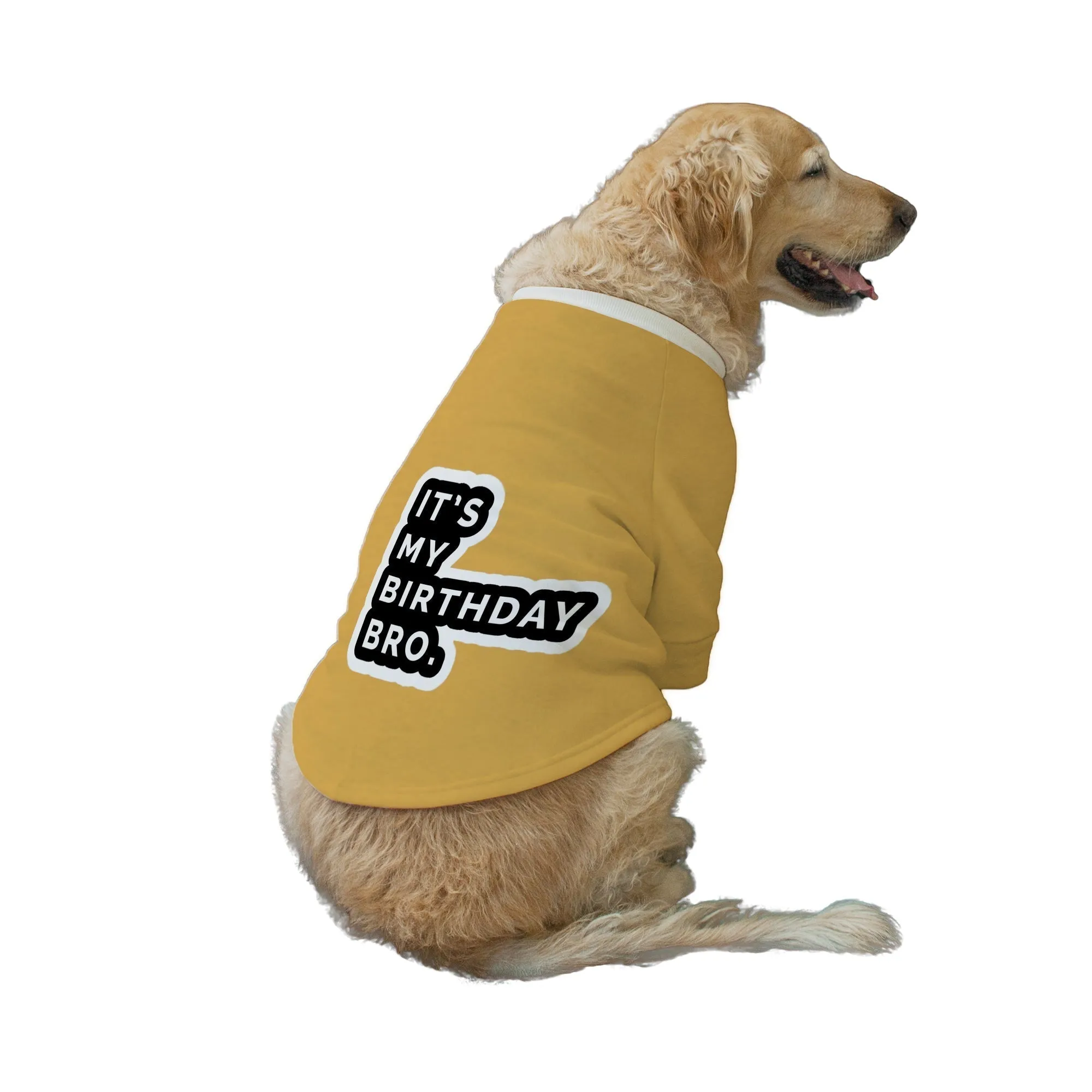 "It's My Birthday Bro" Printed Dog Technical Jacket