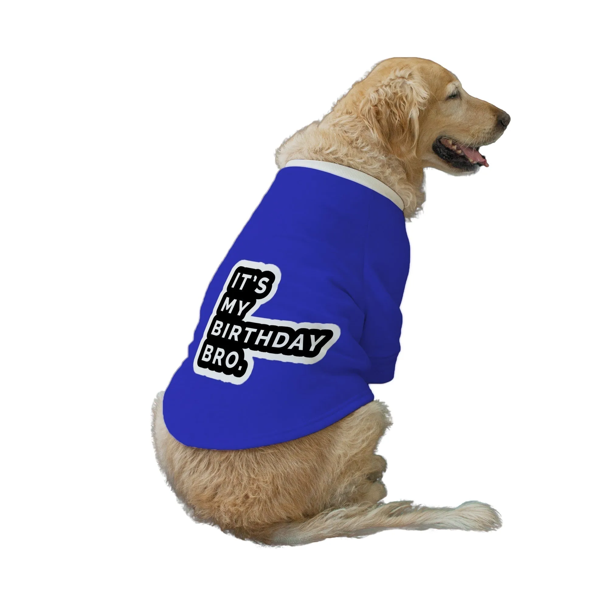 "It's My Birthday Bro" Printed Dog Technical Jacket