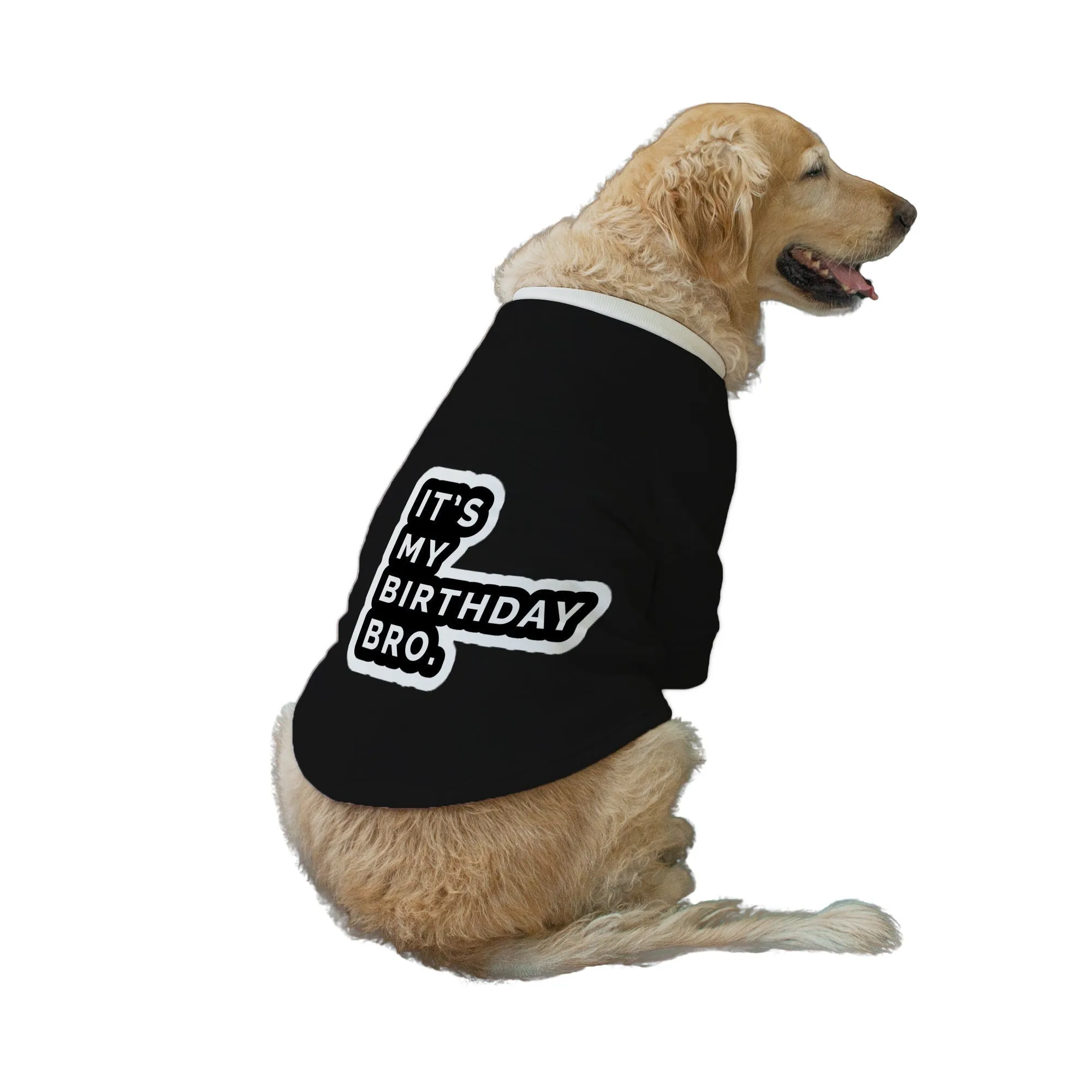 "It's My Birthday Bro" Printed Dog Technical Jacket