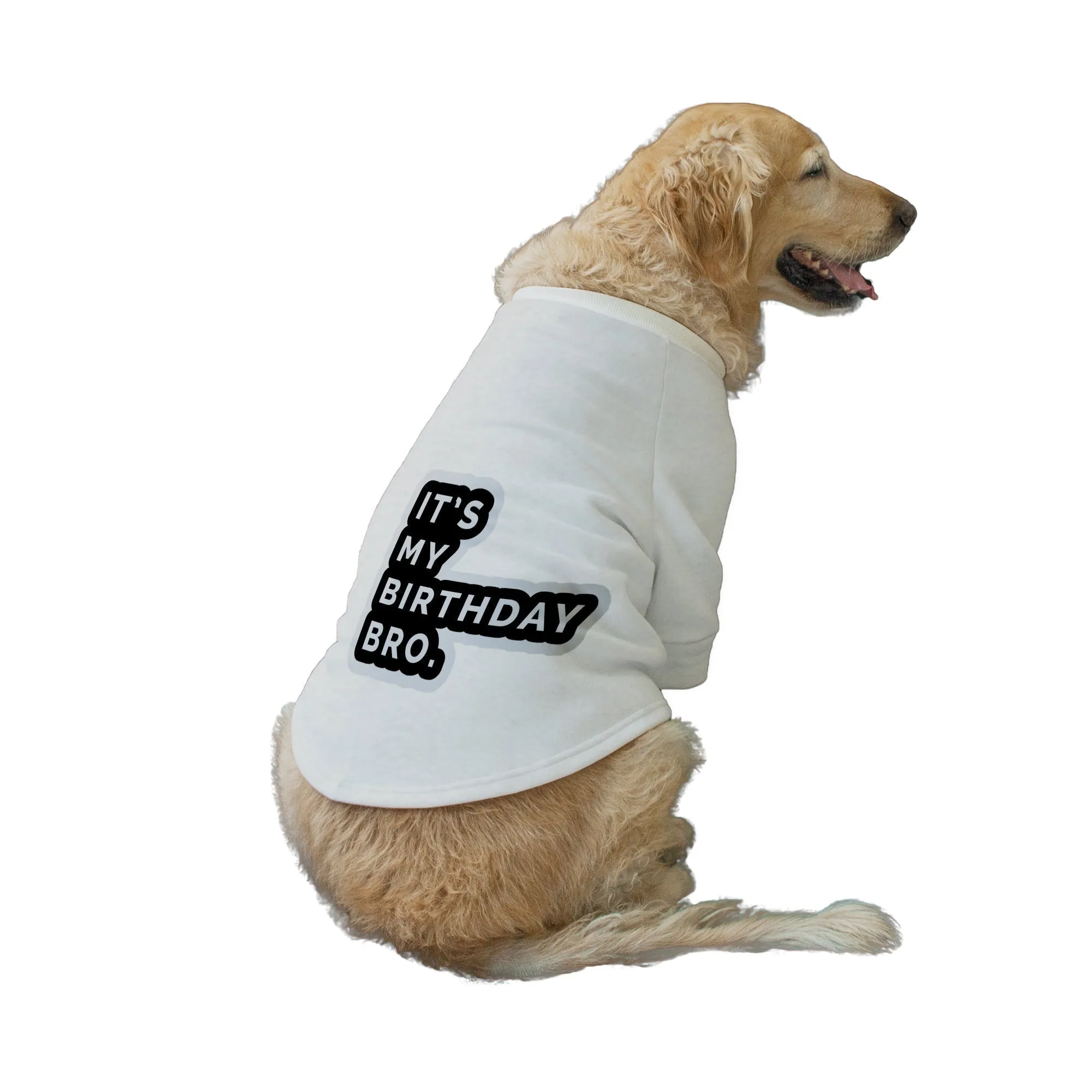 "It's My Birthday Bro" Printed Dog Technical Jacket