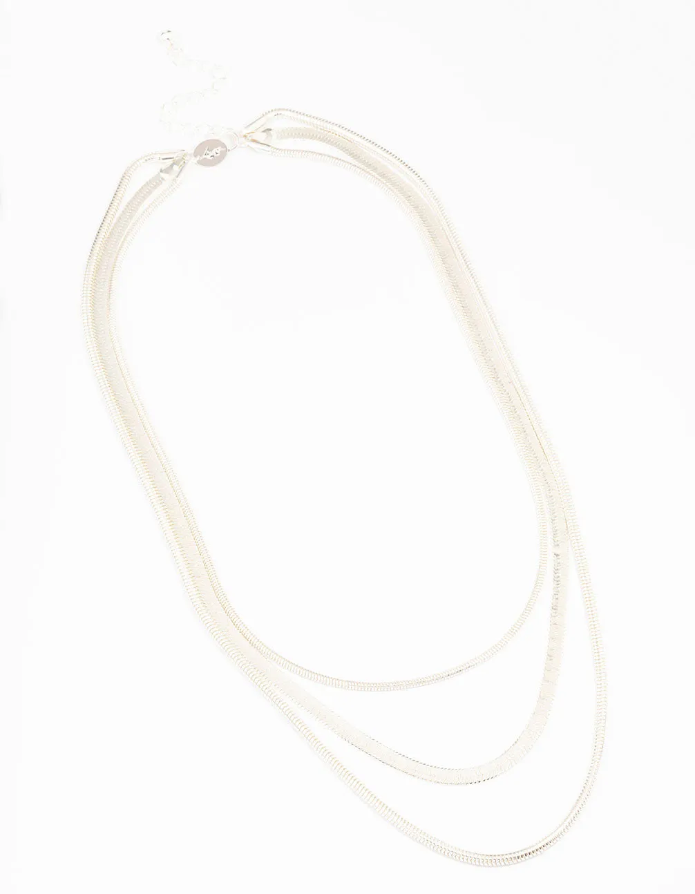 Silver Multi Row Necklace