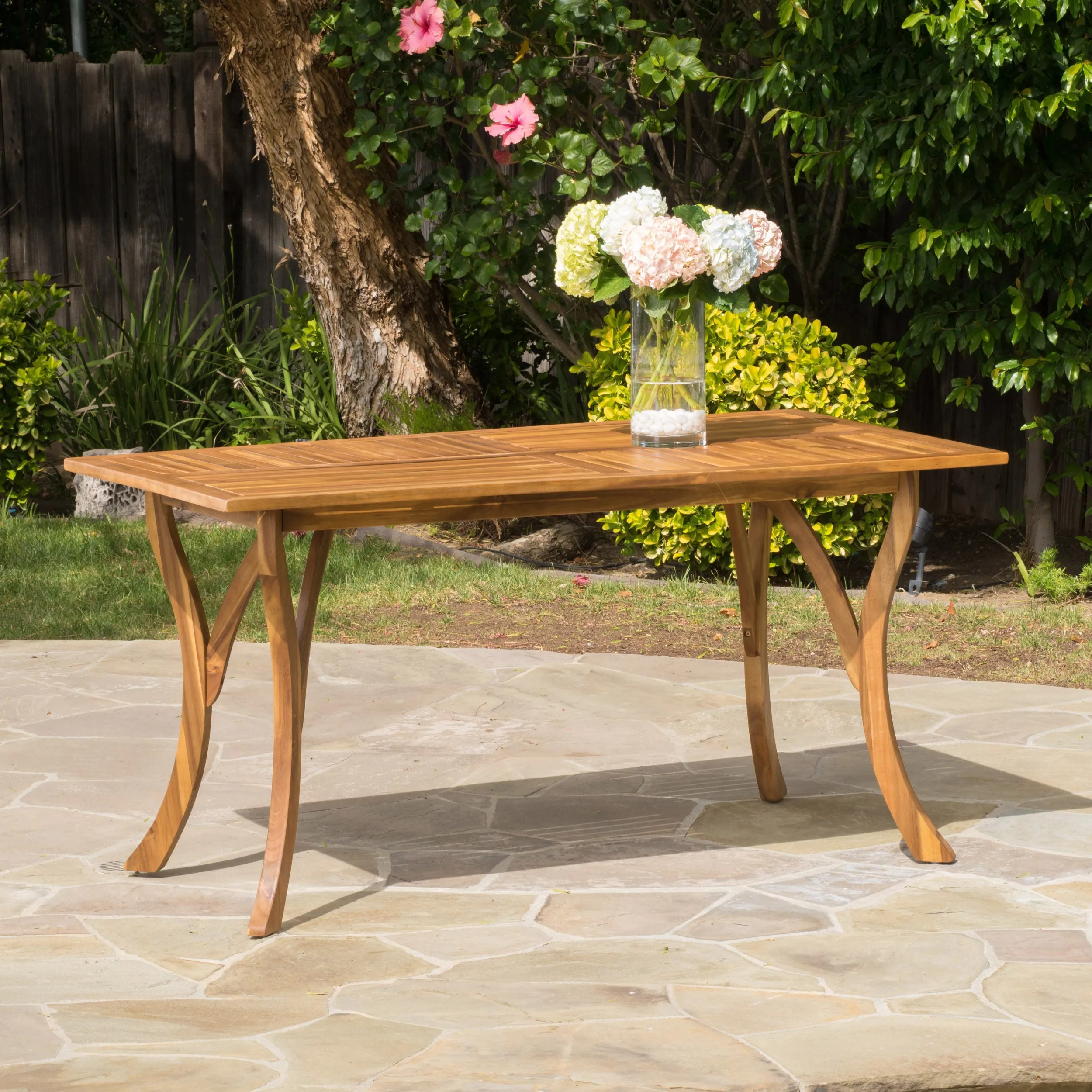 Teak Acacia Wood Outdoor Dining Table