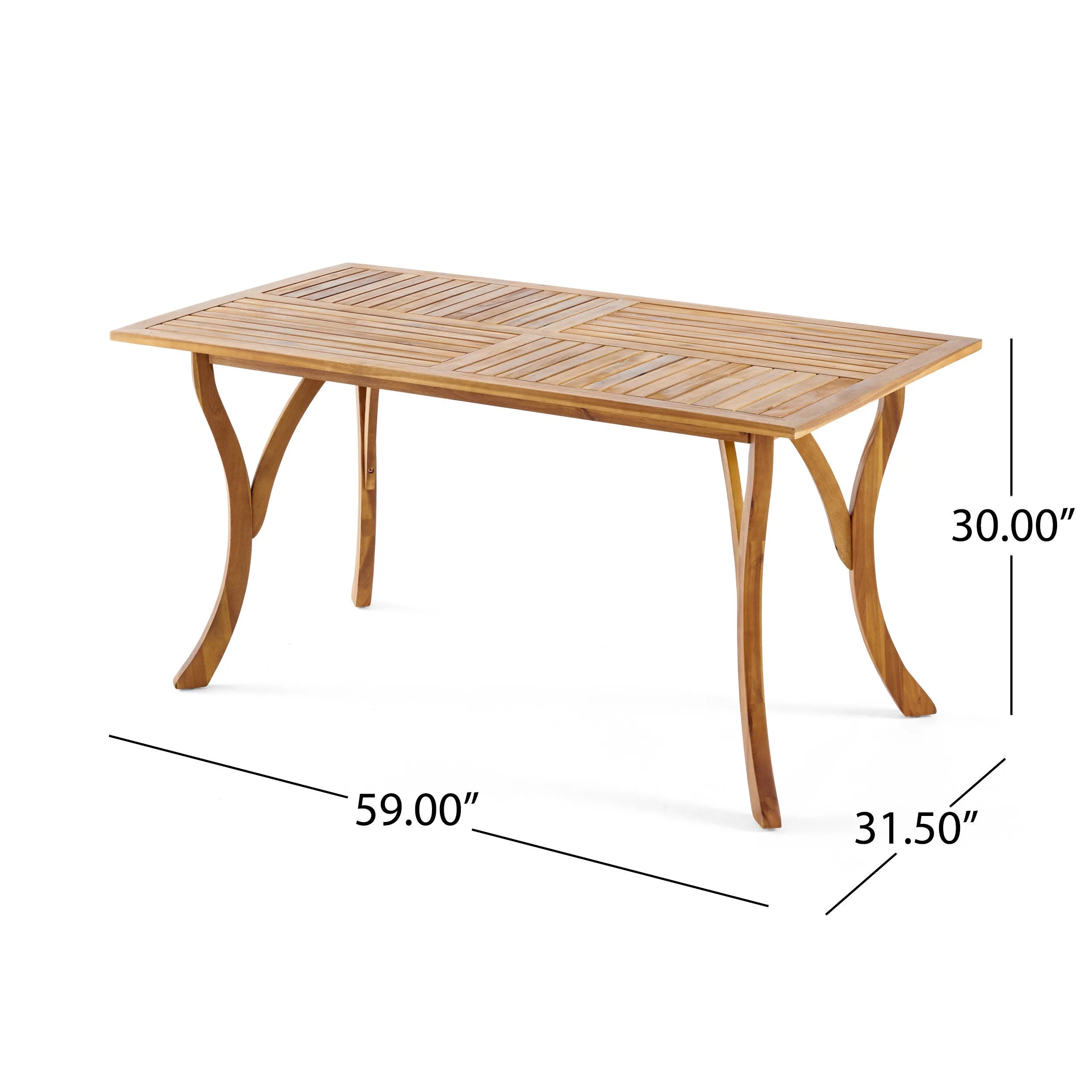 Teak Acacia Wood Outdoor Dining Table