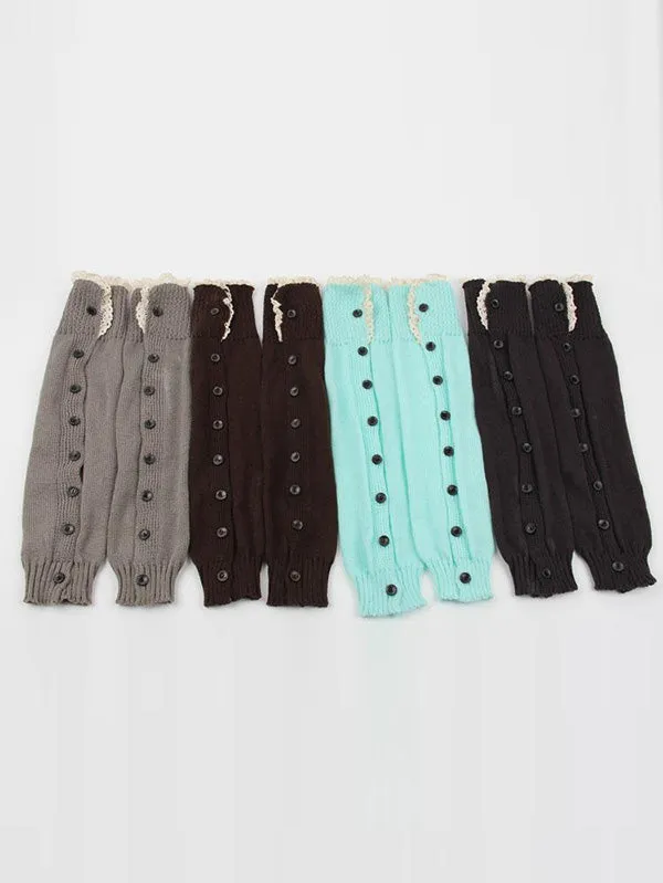 Vintage Knitting Lace Leg Warmers Accessories
