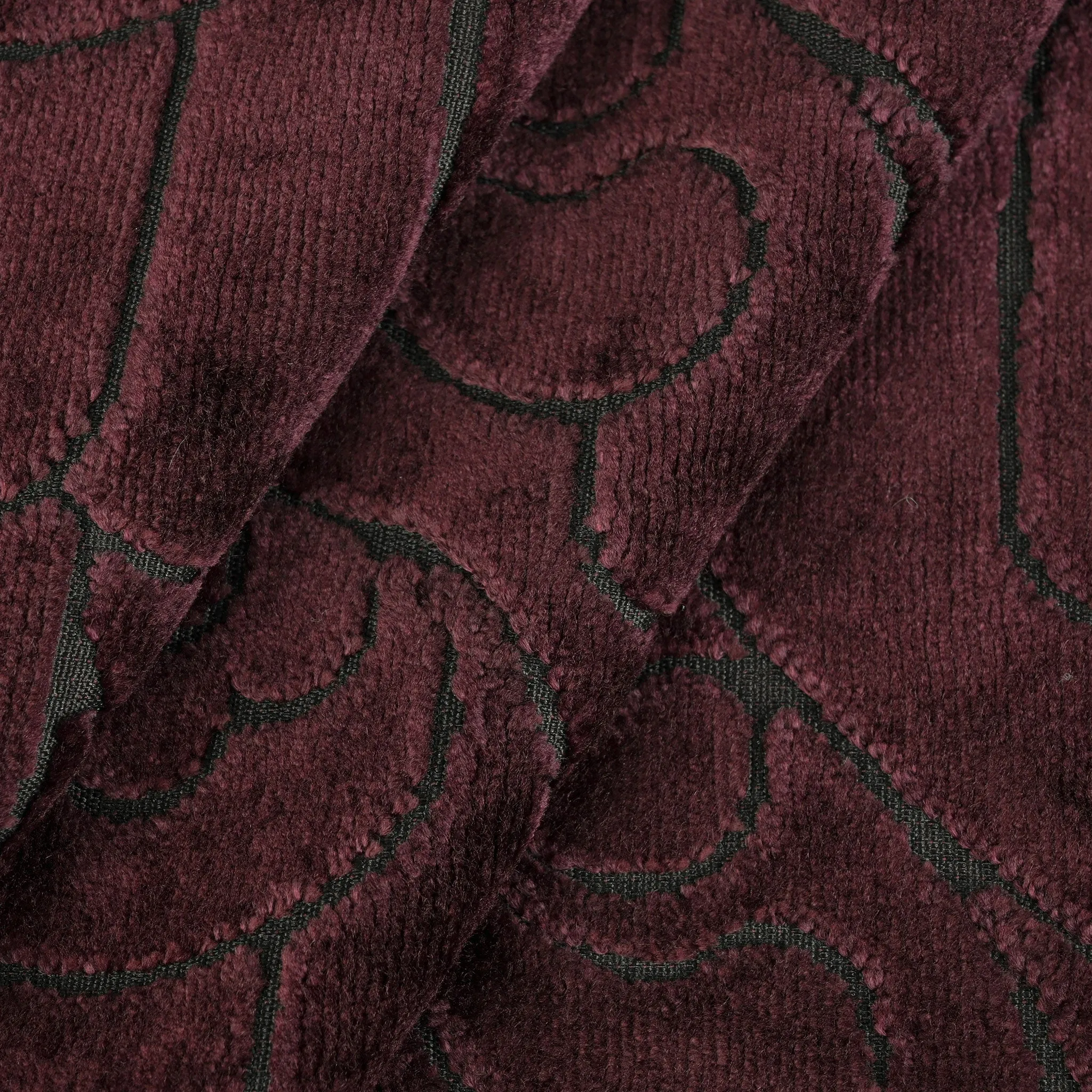 Wine Floral Jacquard 4003
