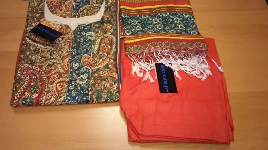 Winter Wear 7280 Red Medium Size Salwar Kameez Dupatta Warm Suit Shieno