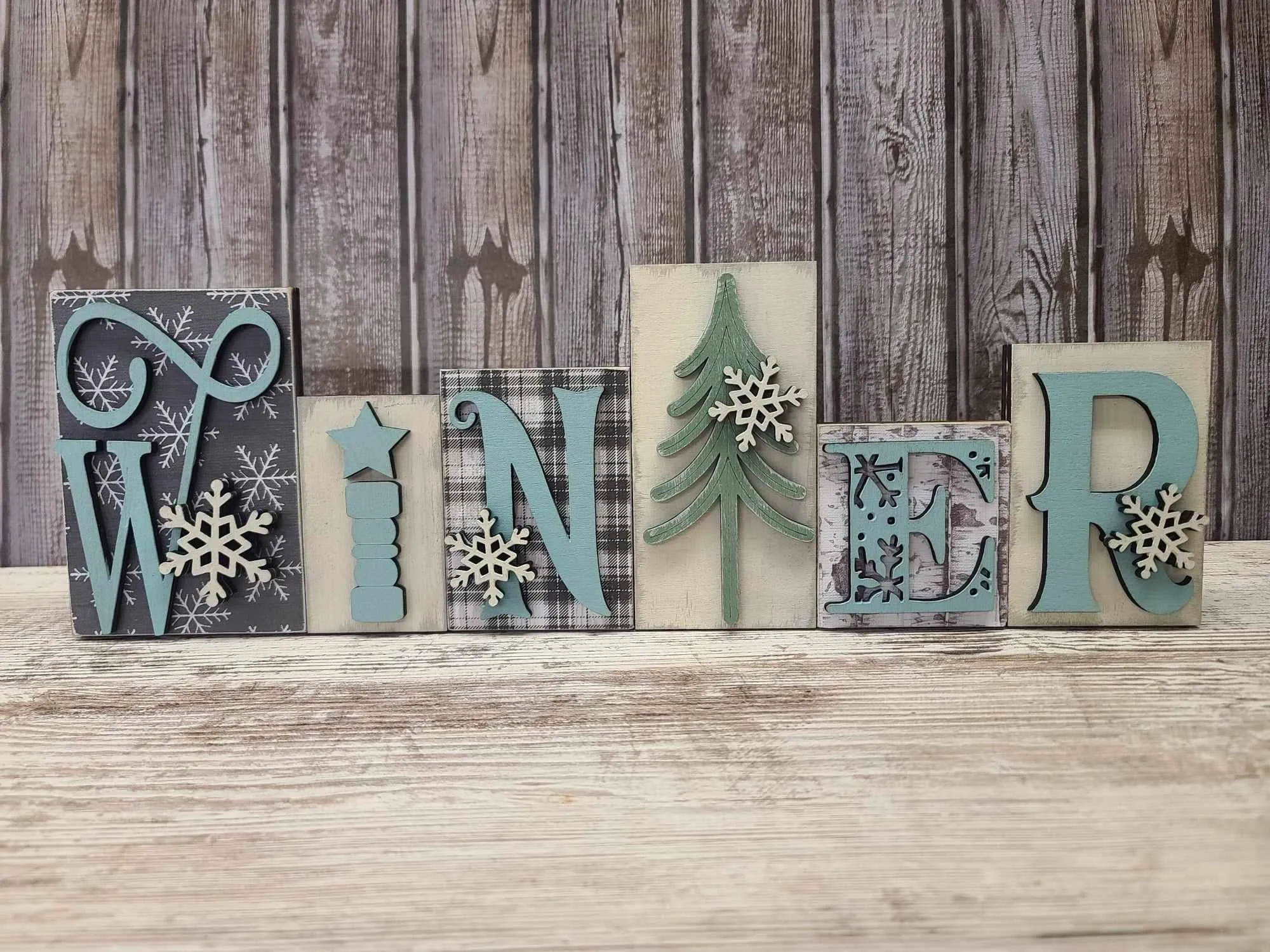 Winter word block