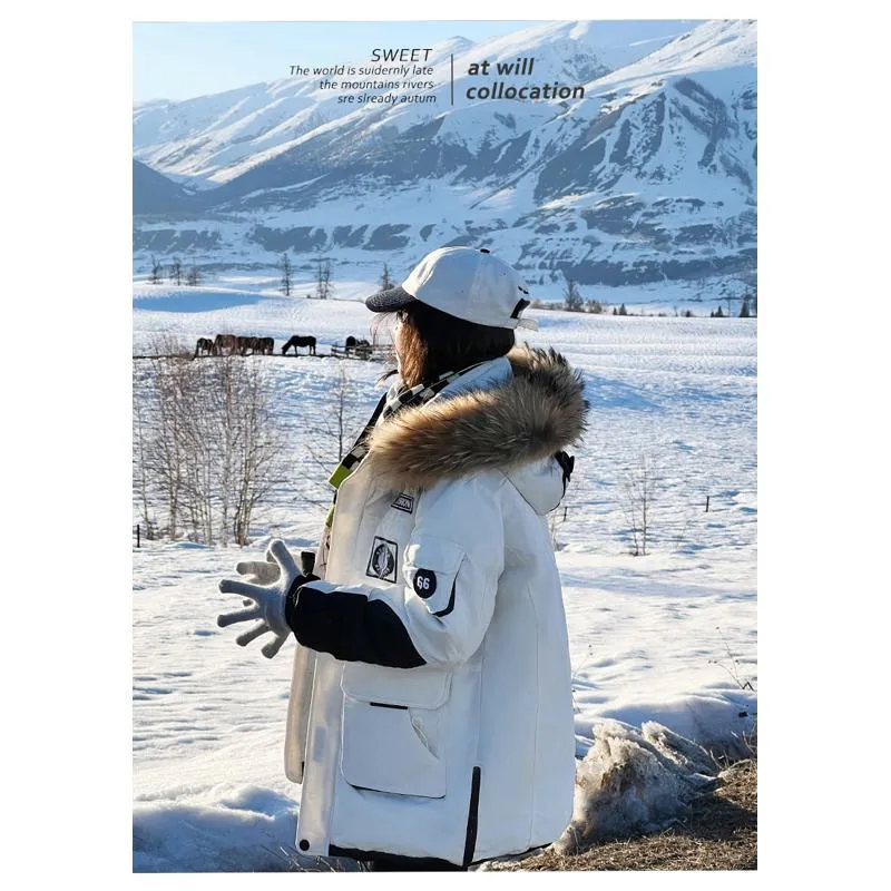 Workwear Style Thigh-Length Parka