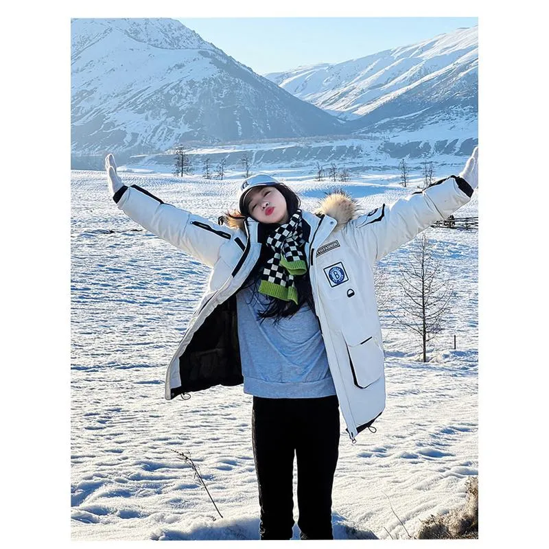 Workwear Style Thigh-Length Parka