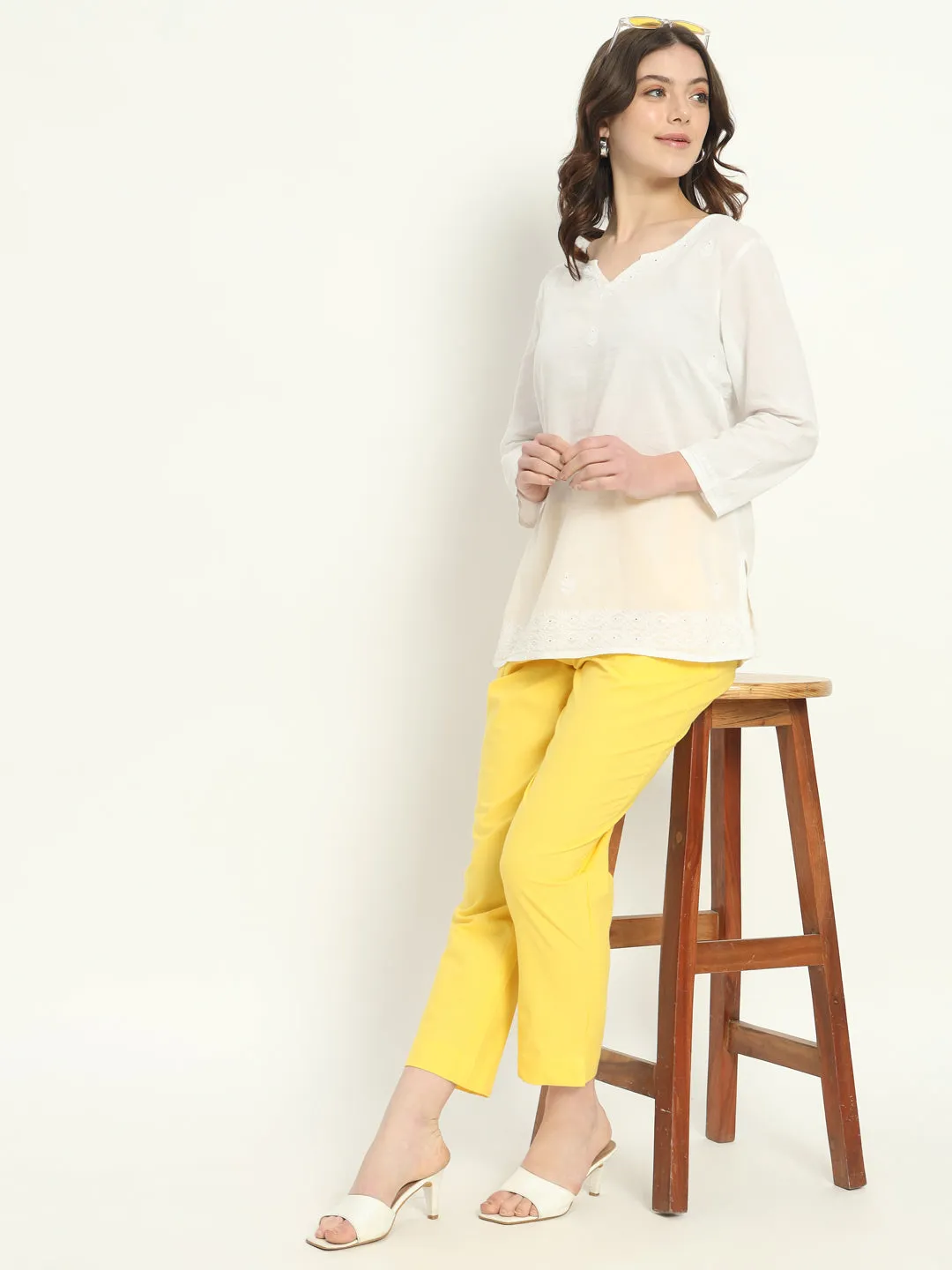 YELLOW COTTON PANTS
