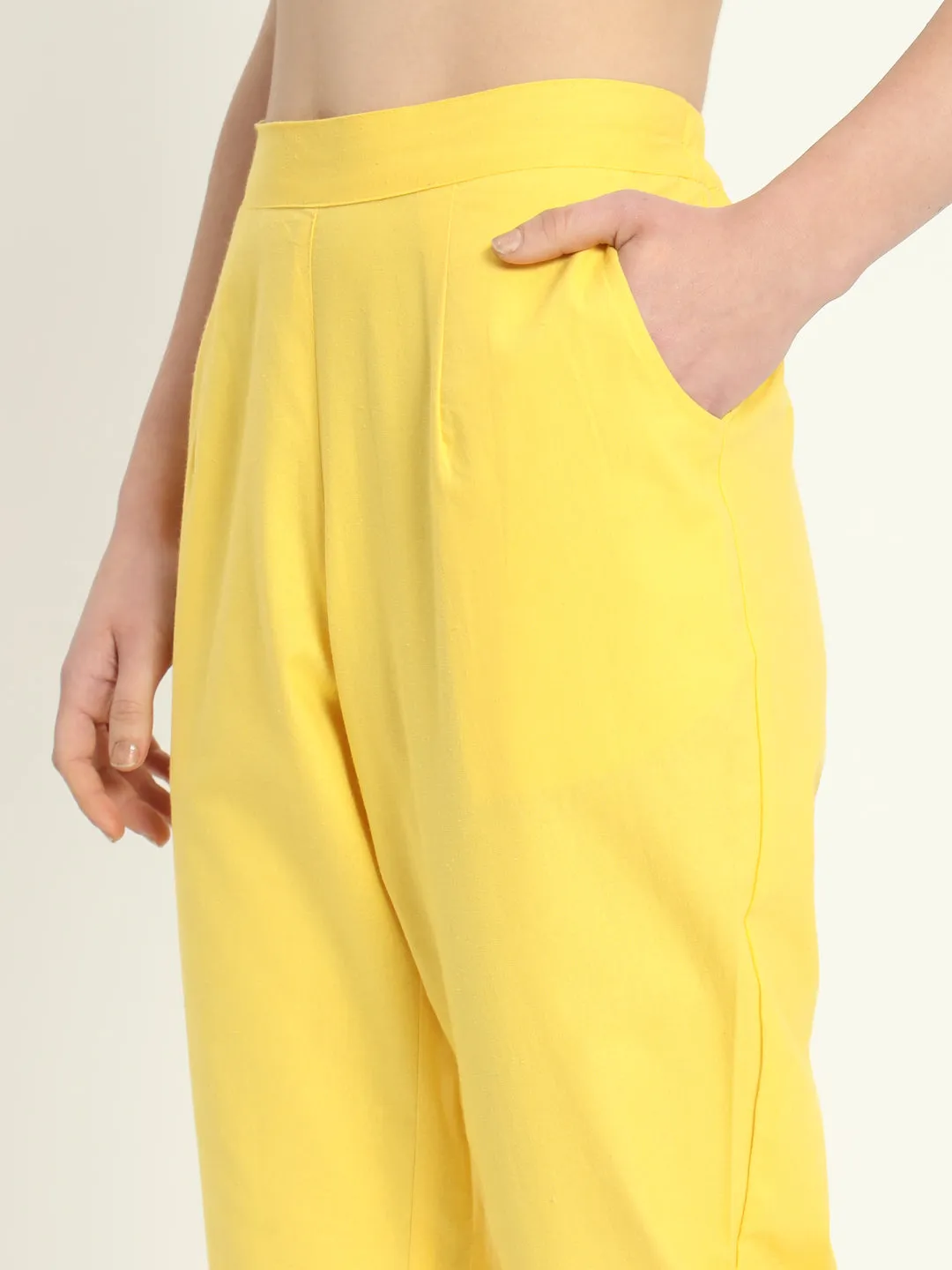 YELLOW COTTON PANTS